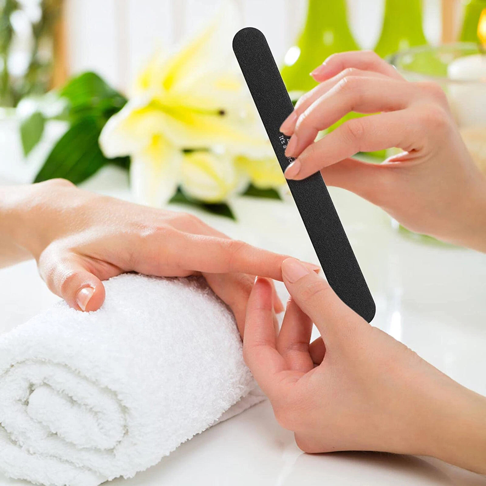 Nail Files 5x Double Sided Grit 100 120 180 240 Emery Board