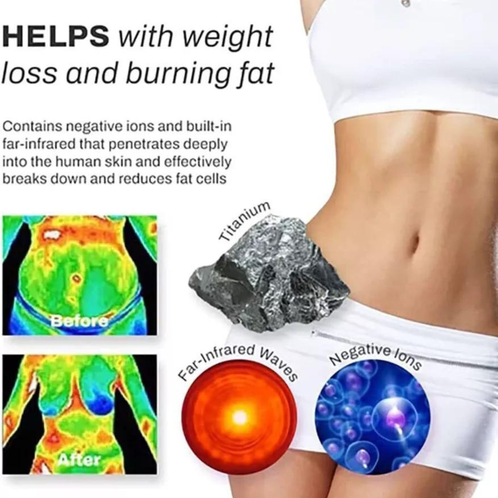 Black Men Magnetic Bracelets for Energy Wristband IONPRO Titanium Detox