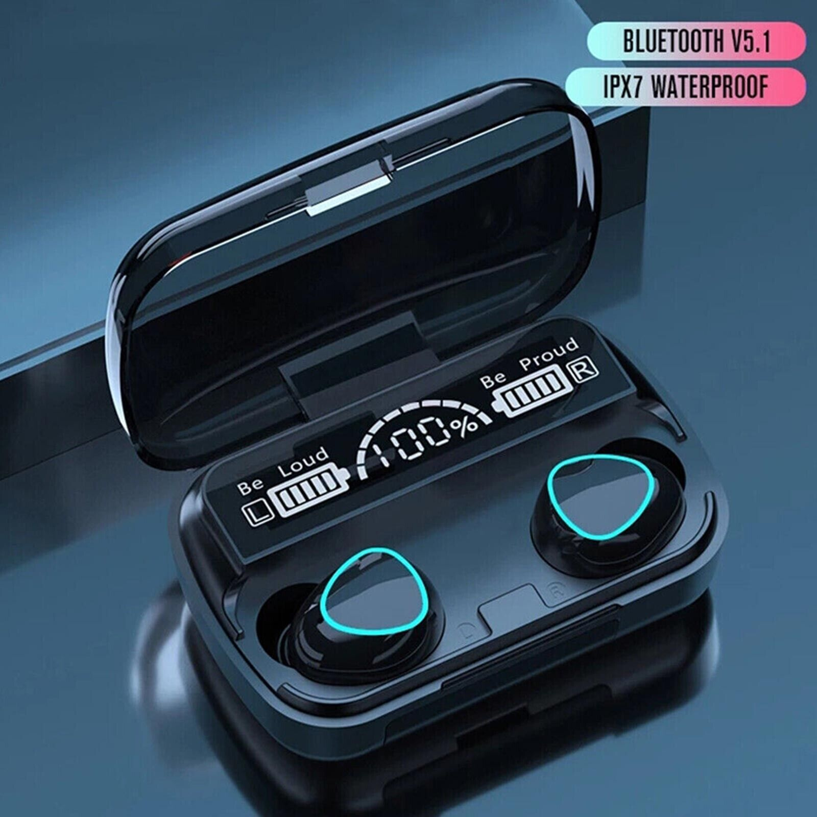 Waterproof LED Display Earphones 2023 TWS Bluetooth 5.1 Wireless Earbuds