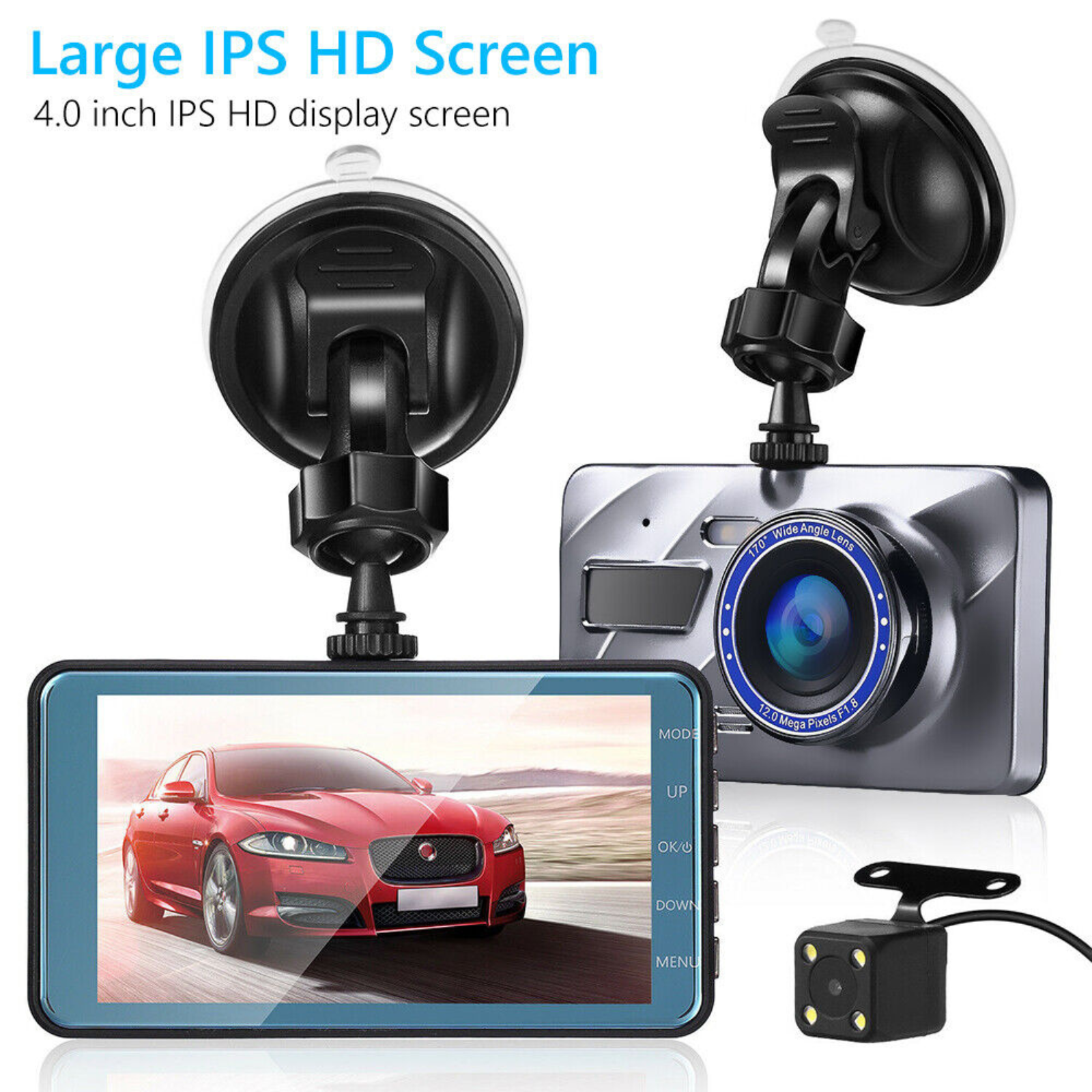 Video DVR Recorder Front And Rear Night Vision 1080P Car Dash Camera Dual Cam