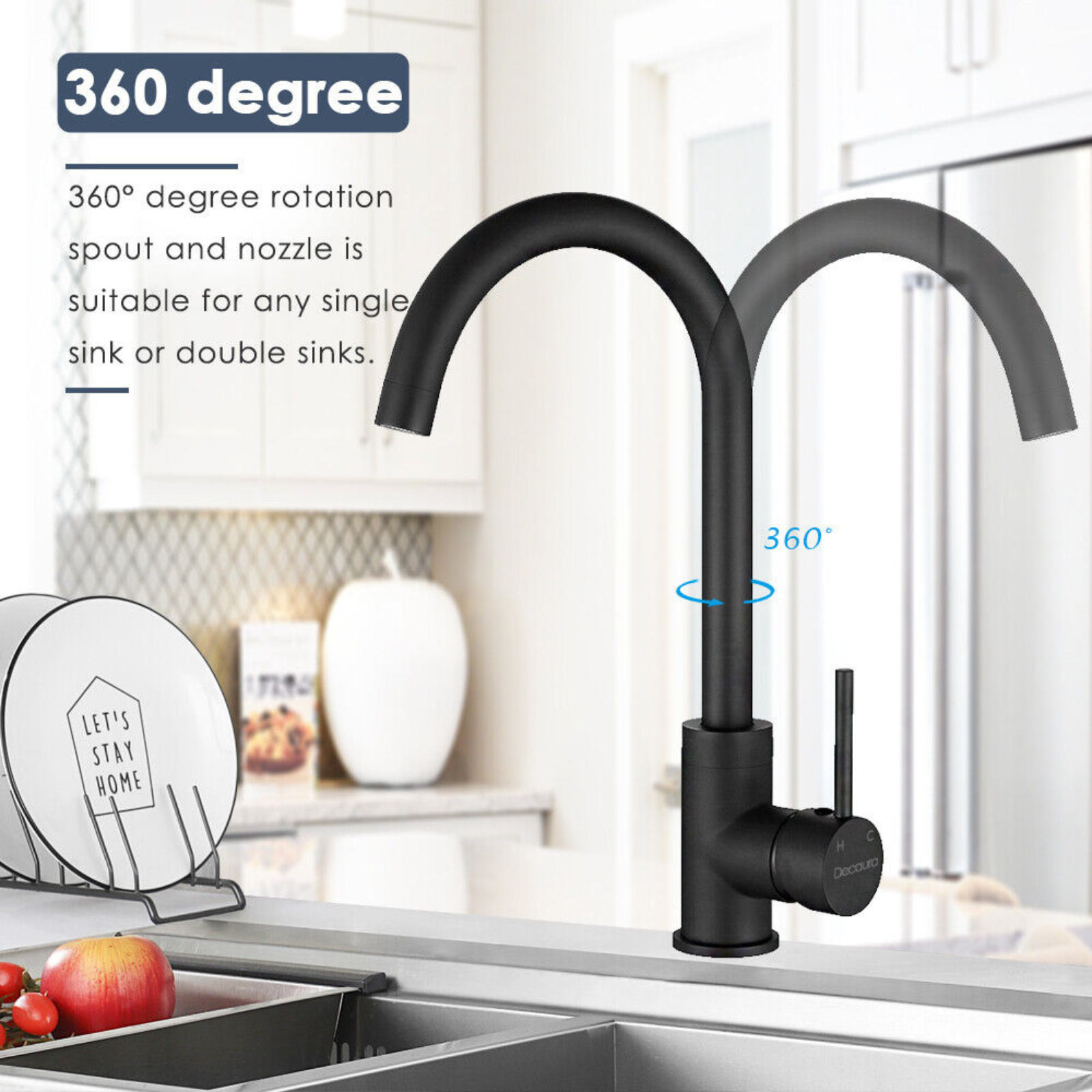 Black 360° Swivel Sink Faucet Taps 360° Swivel Sink Faucet Taps