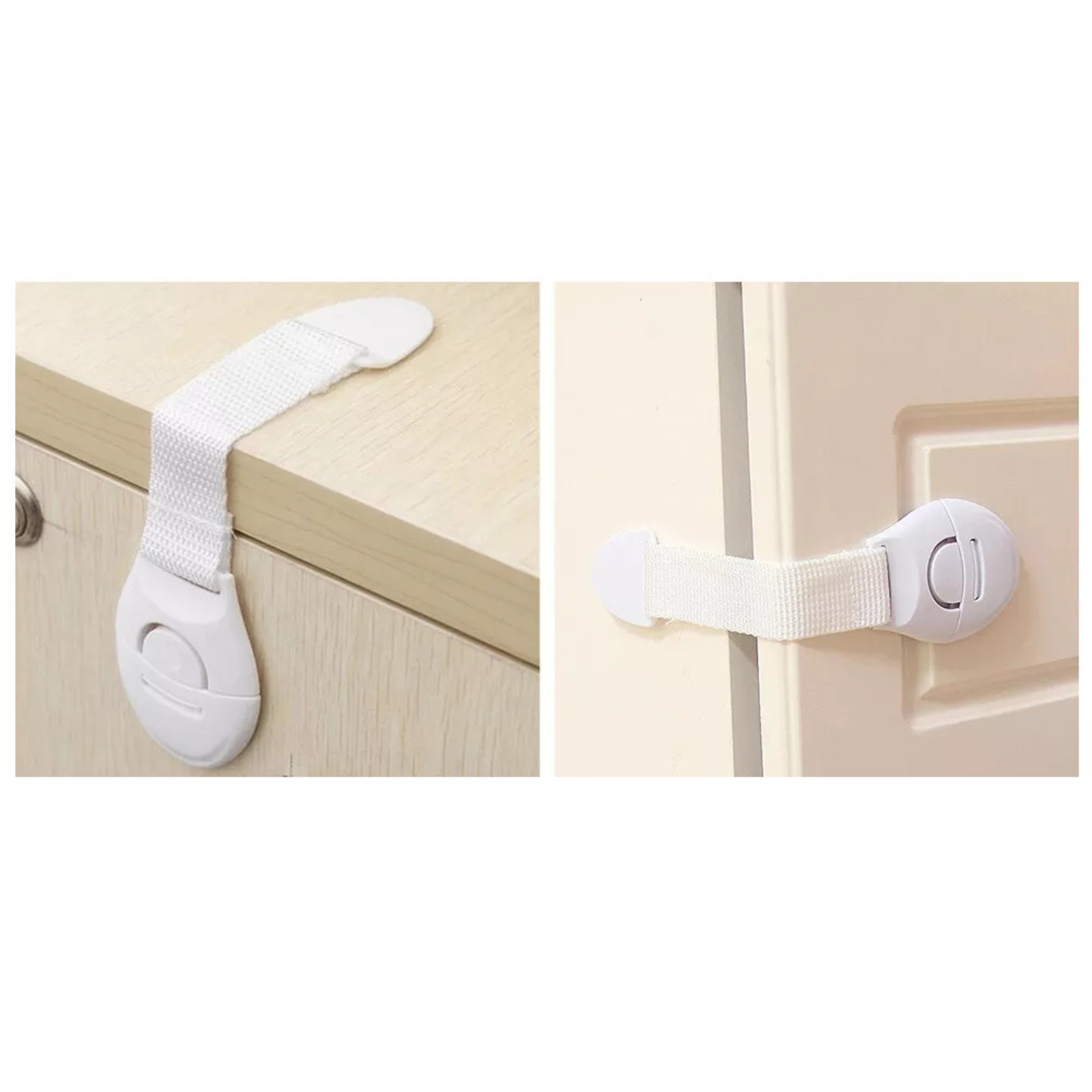 10x Cabinet Adhesive Drawers Cupboard Child Kids Baby Safety Lock For Door