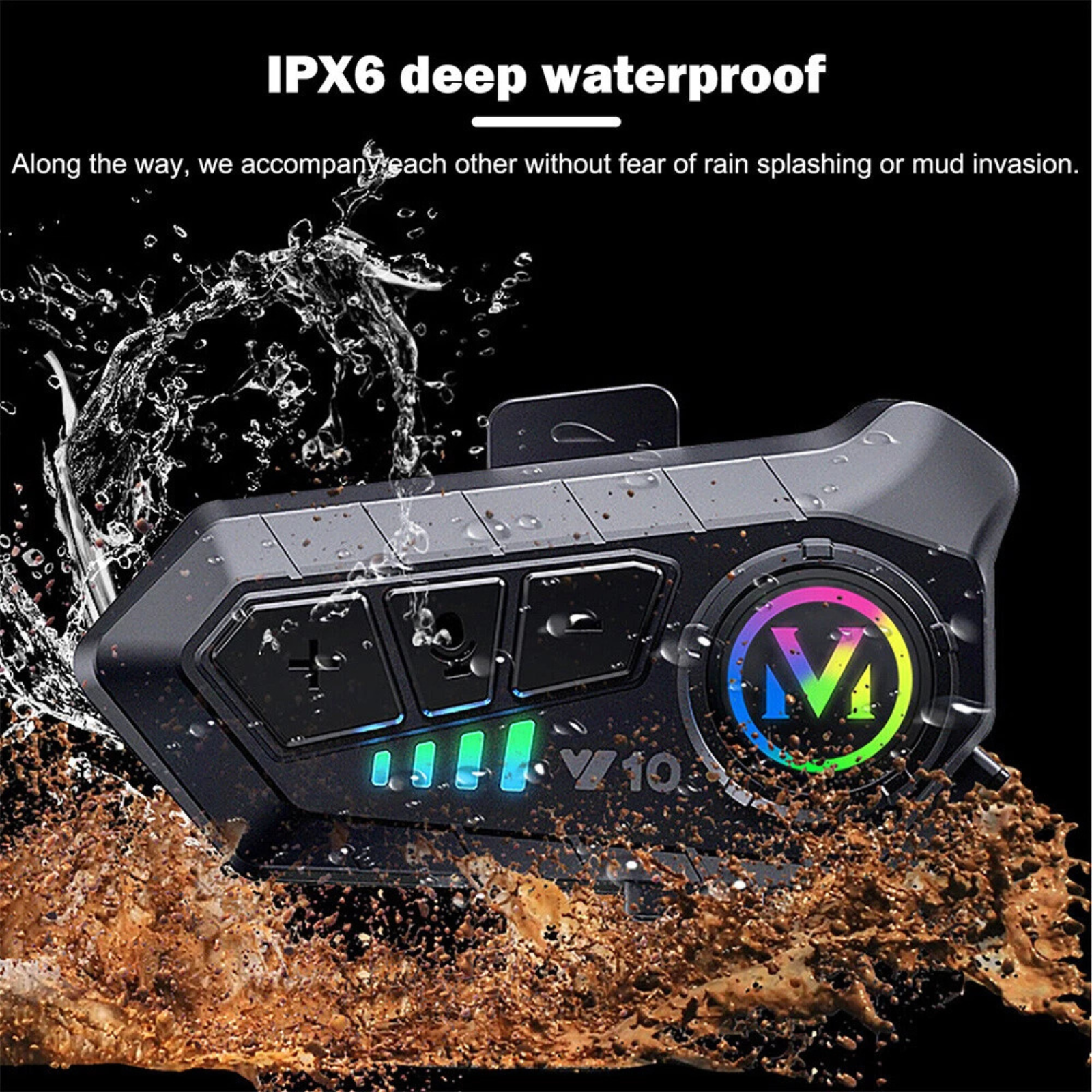 Interphone Headphone Bluetooth Motorcycle Helmet Motorbike Intercom Headset