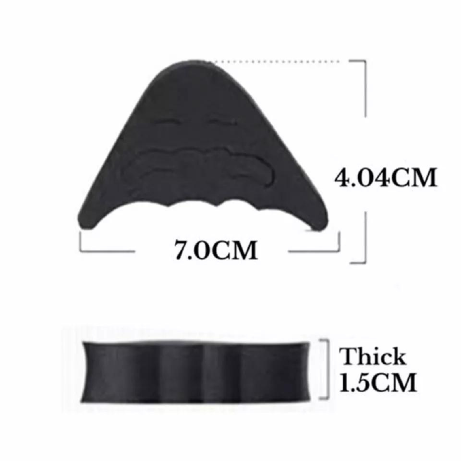 Shoe Protector Toe Pain Relief Black Thick Forefoot Filler Adjustment 1 Pair