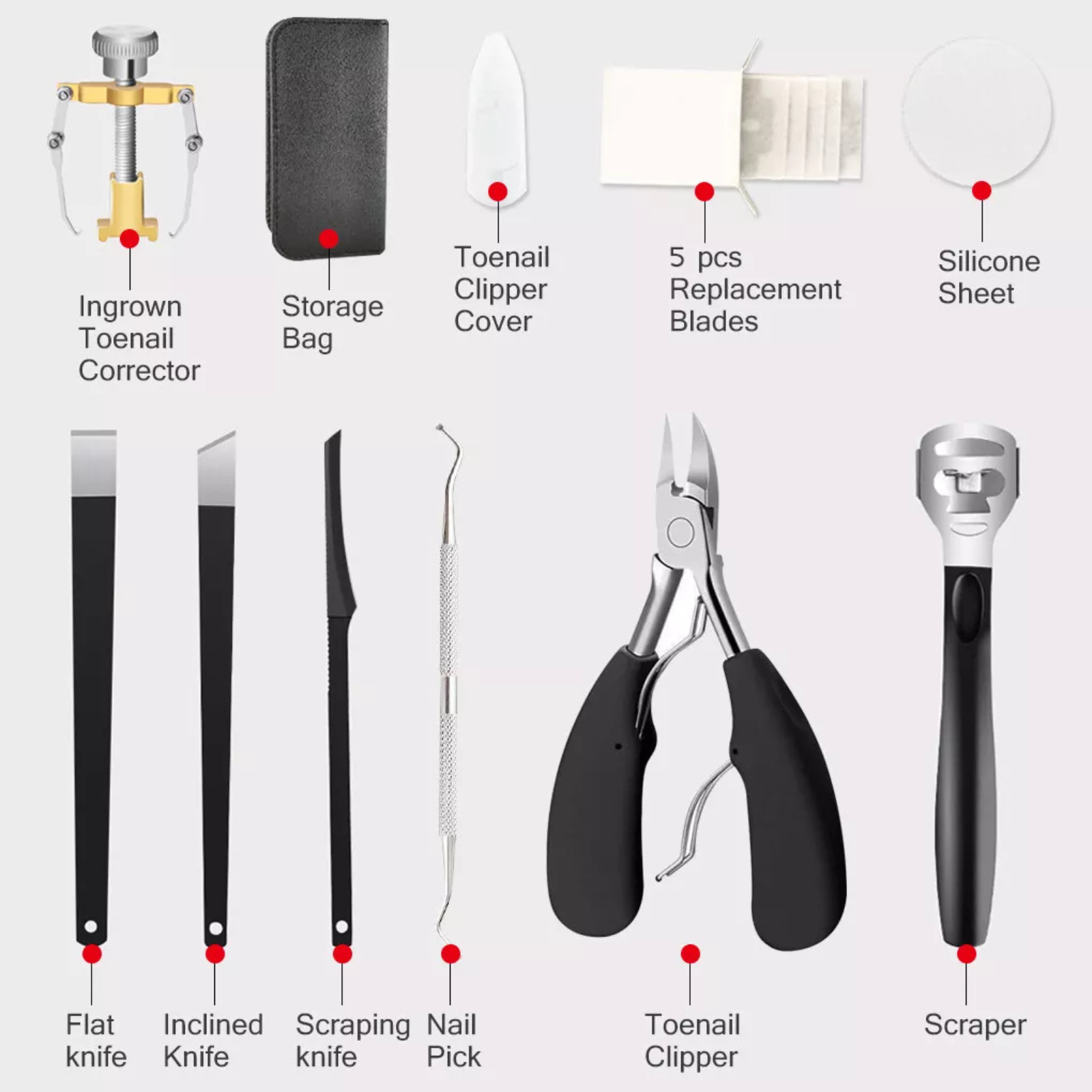 Chiropody Podiatry Set Fungus Ingrown Scissors Toenail Toe Nail Clipper Cutter