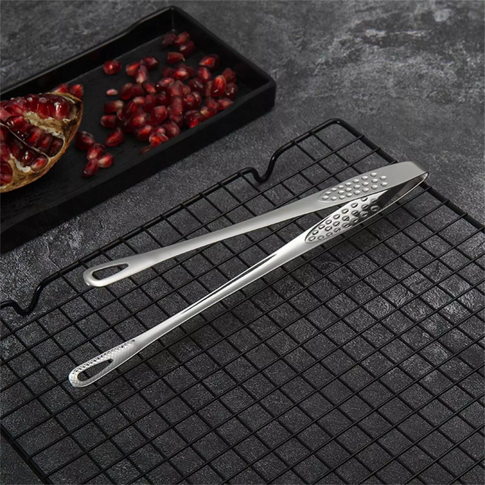 BBQ Food Tongs Tools Grill Tweezers 28cm Stainless Steel Kitche
