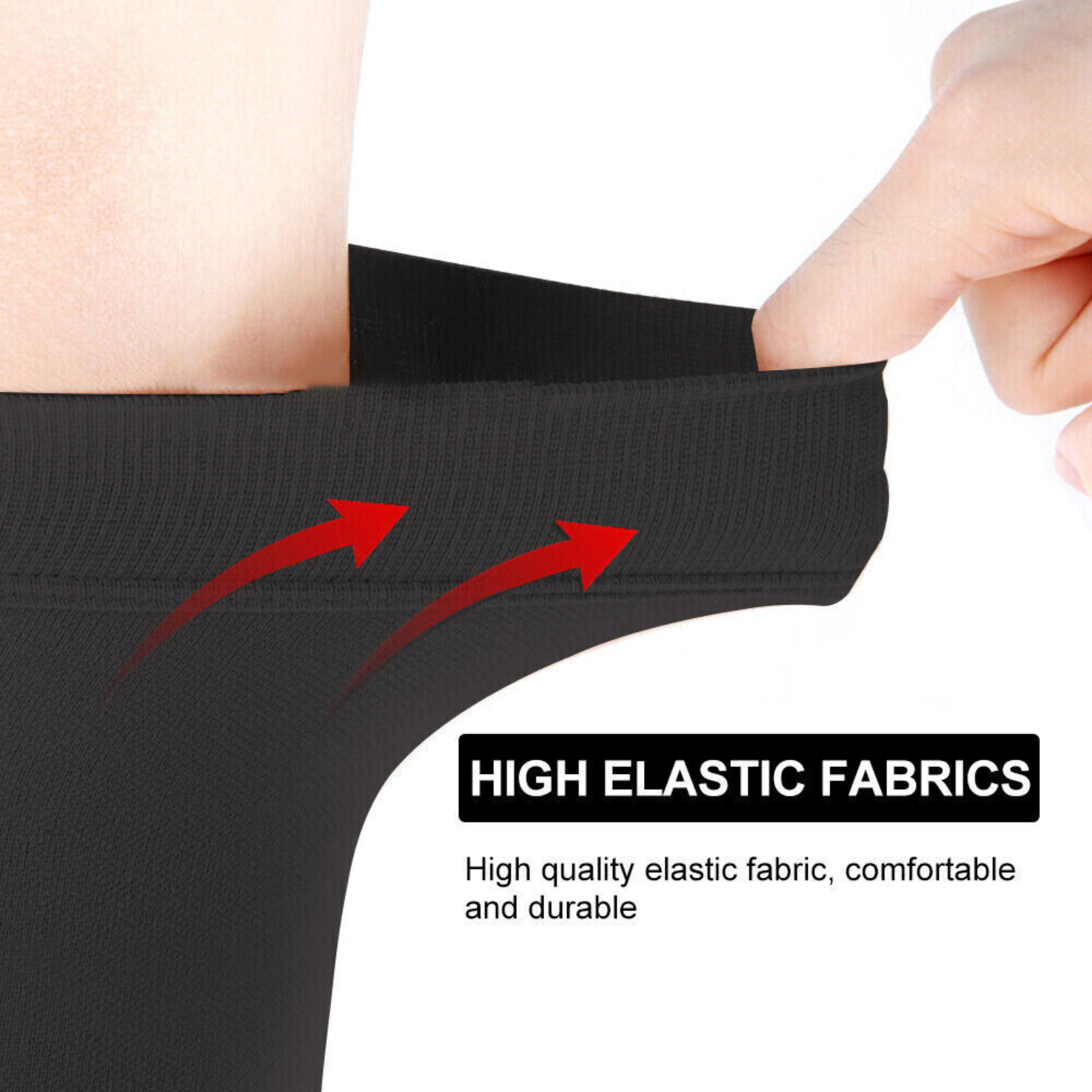 Black Foot Support Sleeve Relieve Compression Socks Leg Calf Varicose Stockings