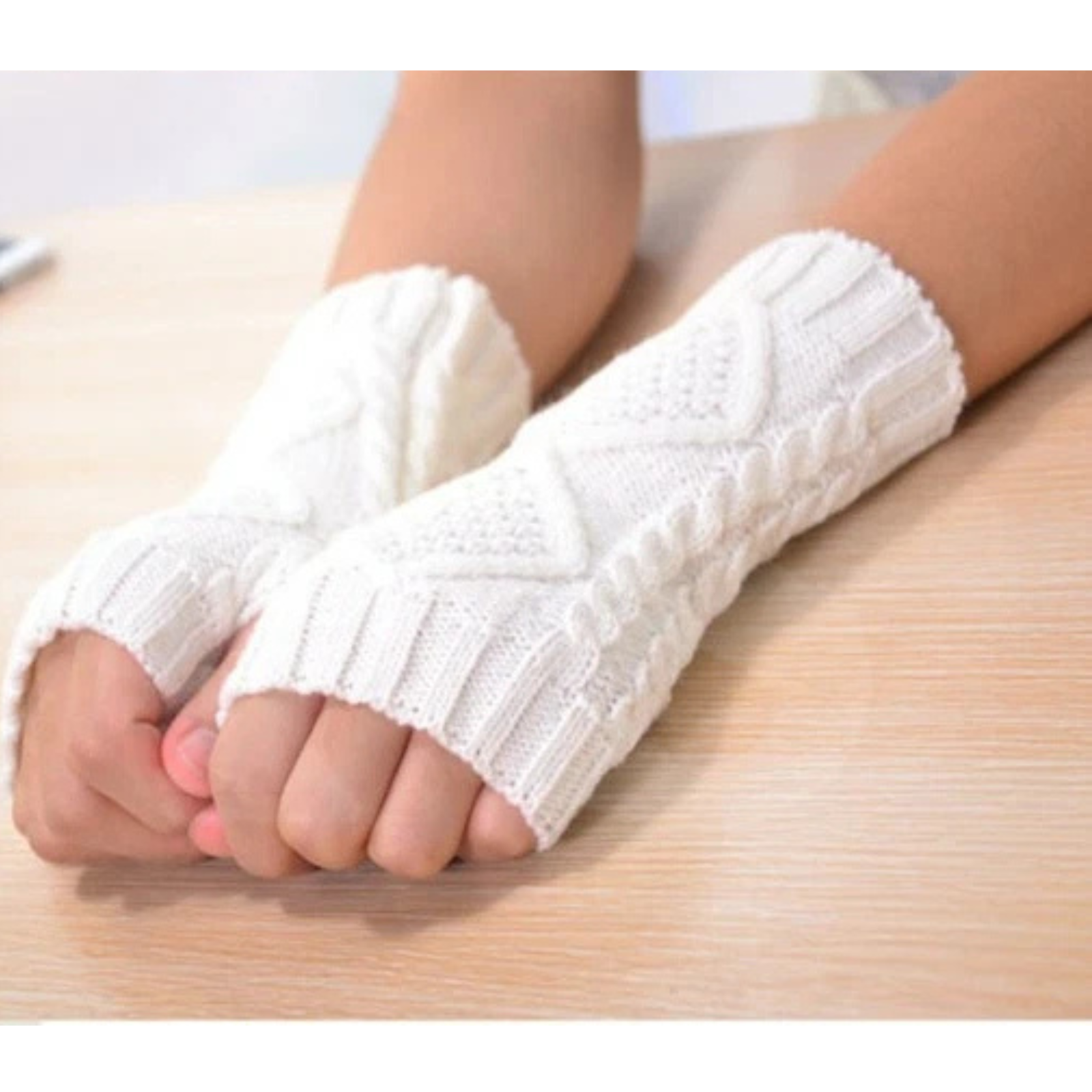 White Winter Cycling Gloves for Men Women Outdoor Sport Use