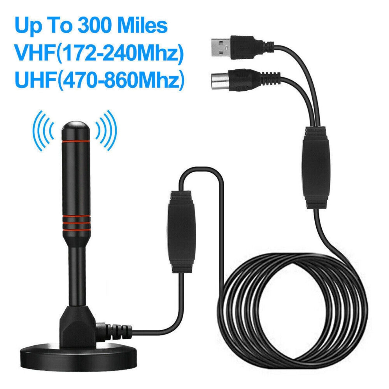 300 Mile Range HDTV Amplifier Indoor Outdoor TV Antenna Digital Signal Booster