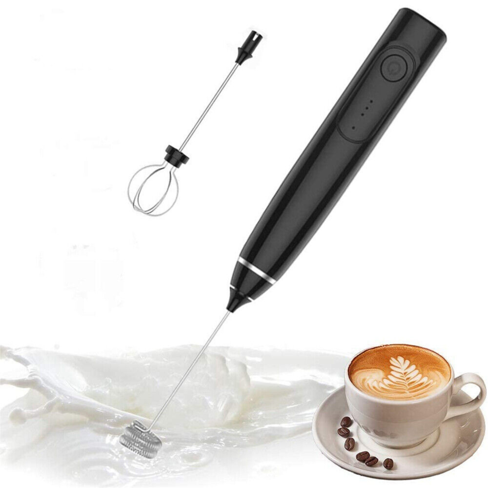 Coffee Milk Frother Electric Egg Beater USB Rechargeable Foamer Mixer Tool