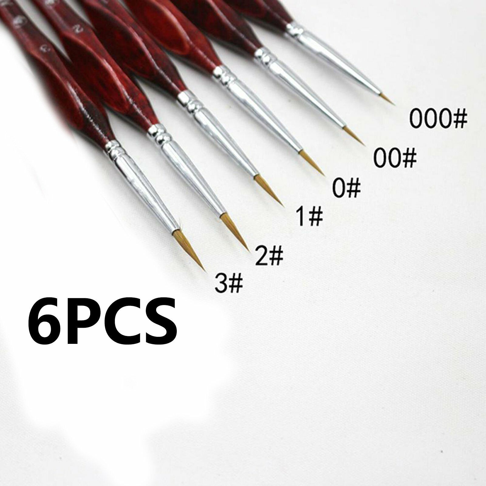 Detail Miniature Brush Painting Brushes Set 6pcs Artist Paint Brush Sable Hair