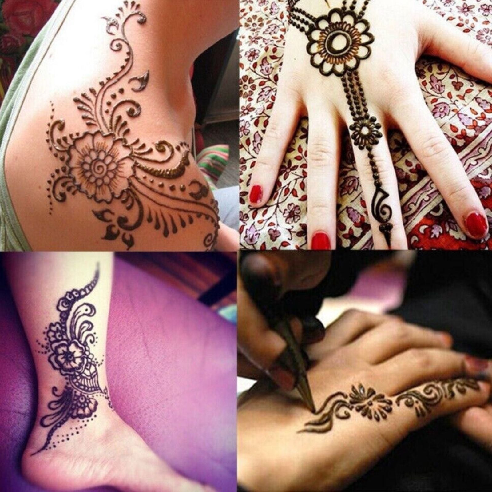 Temporary Tattoo Kit Mehndi Cones Natural Herbal Heena Balck Body Mehandi Henna