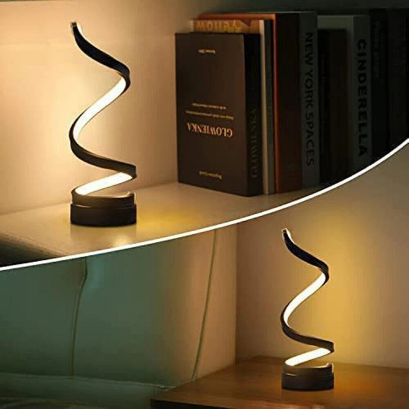 Modern Spiral Dimmable LED Desk Lamp for Office or Bedroom Use