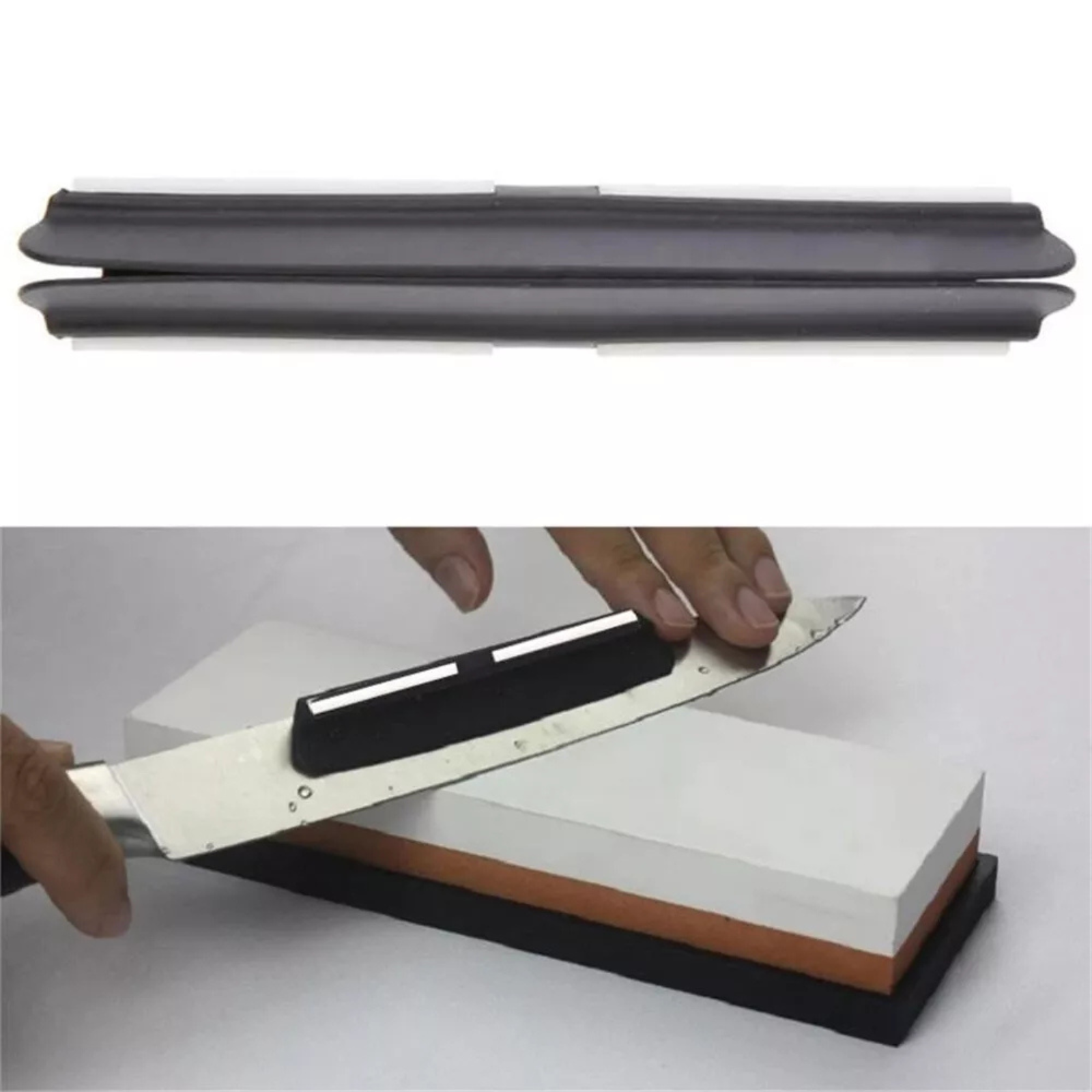 Whetstone Sharpener Angle Guide Kitchen Knife Ceramic Holder Clip 1x