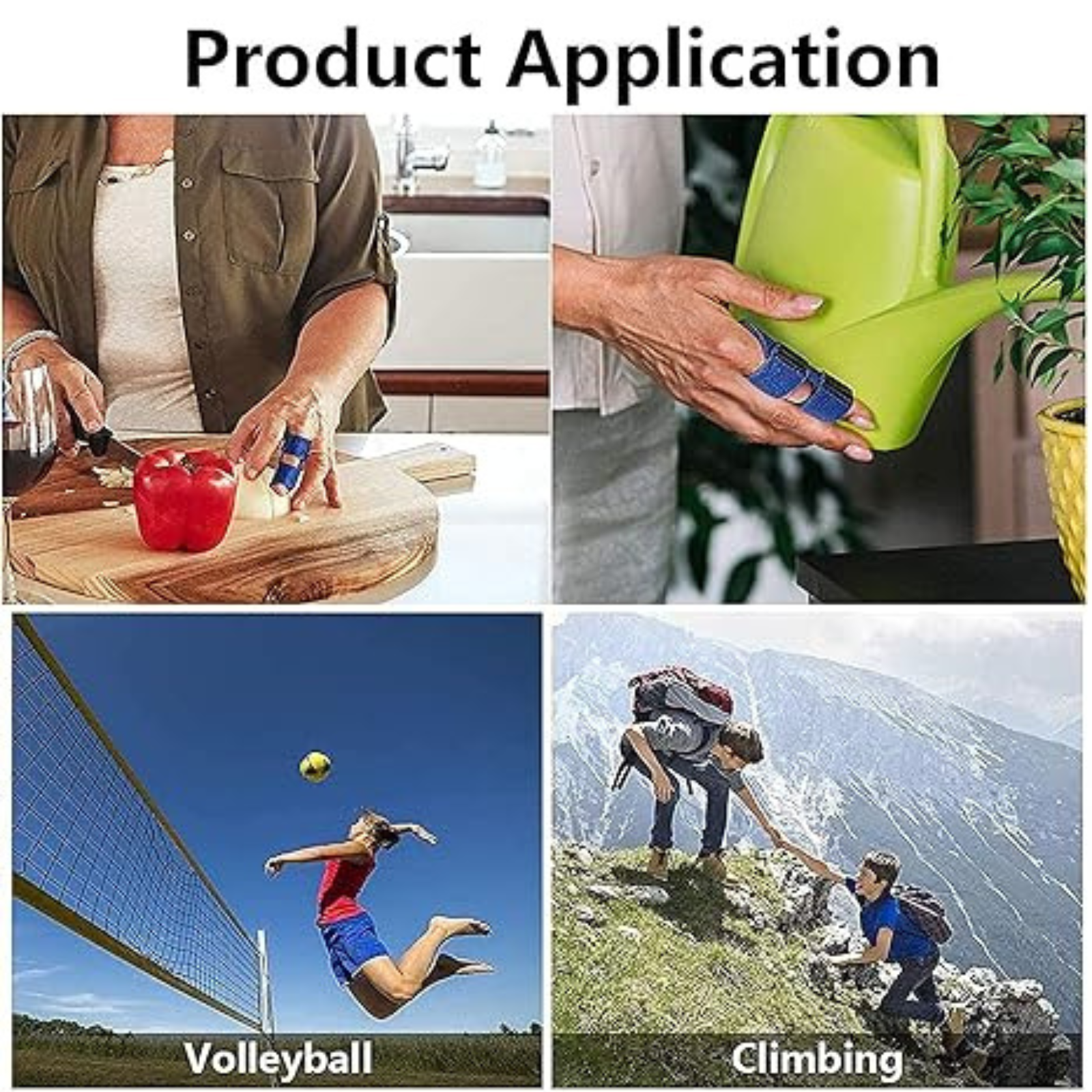 Joint Fix Pain Corrector Blue Adjustable Finger Brace Splint Support Trigger