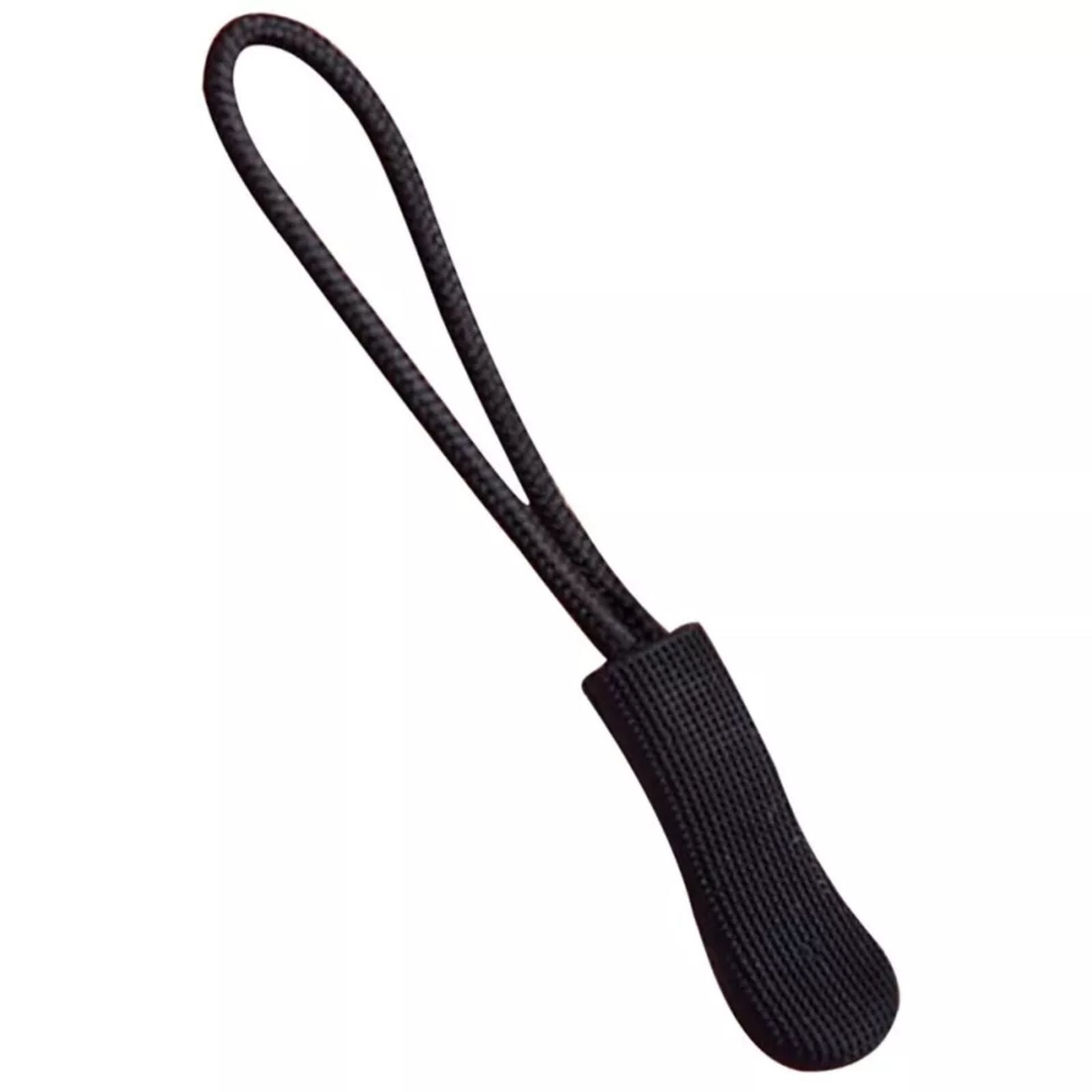 10pcs Black Broken Zipper Pullers Zip Cord Puller Replacement