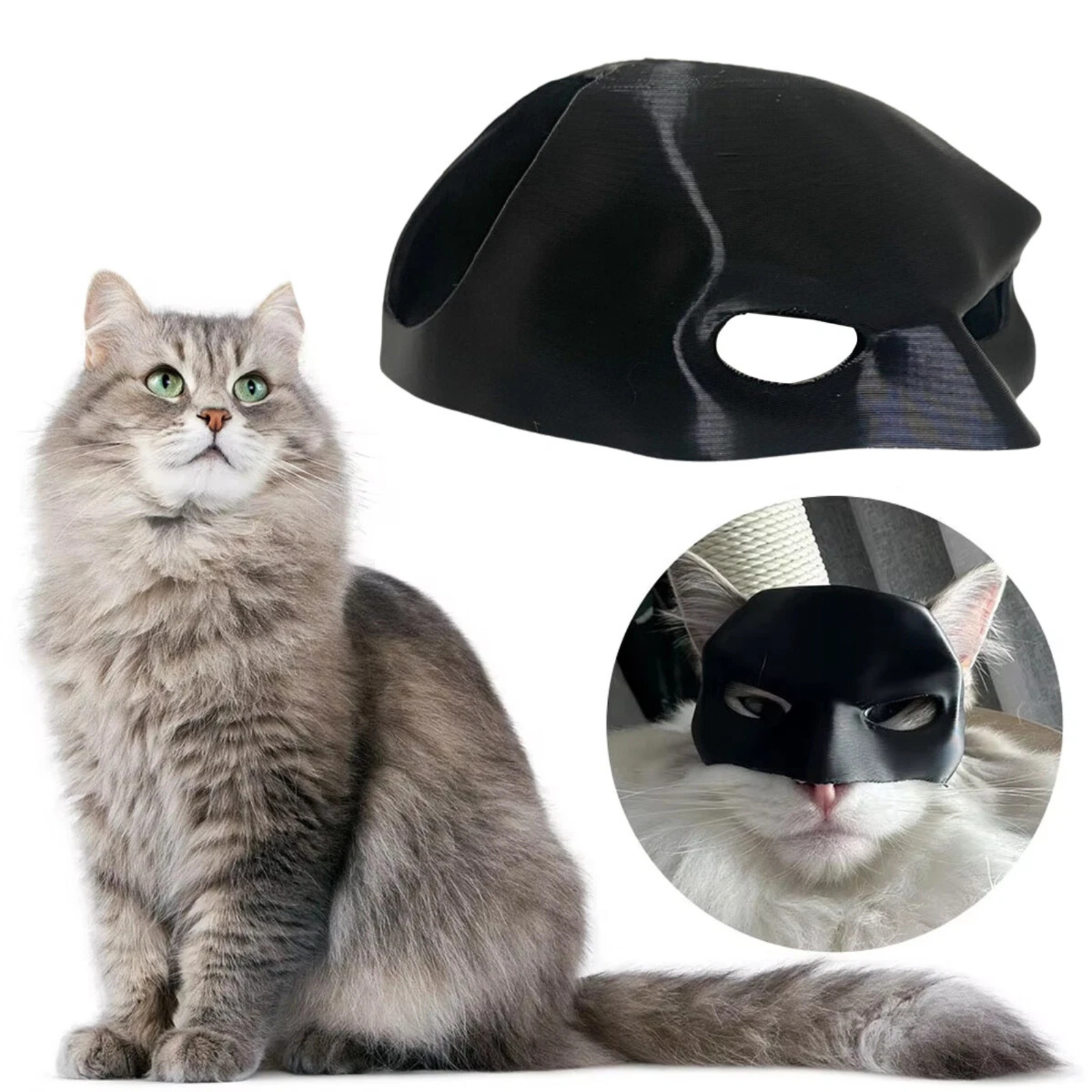 Small Pet Halloween Mask Bat Cat Costume Accessory Dress Up S
