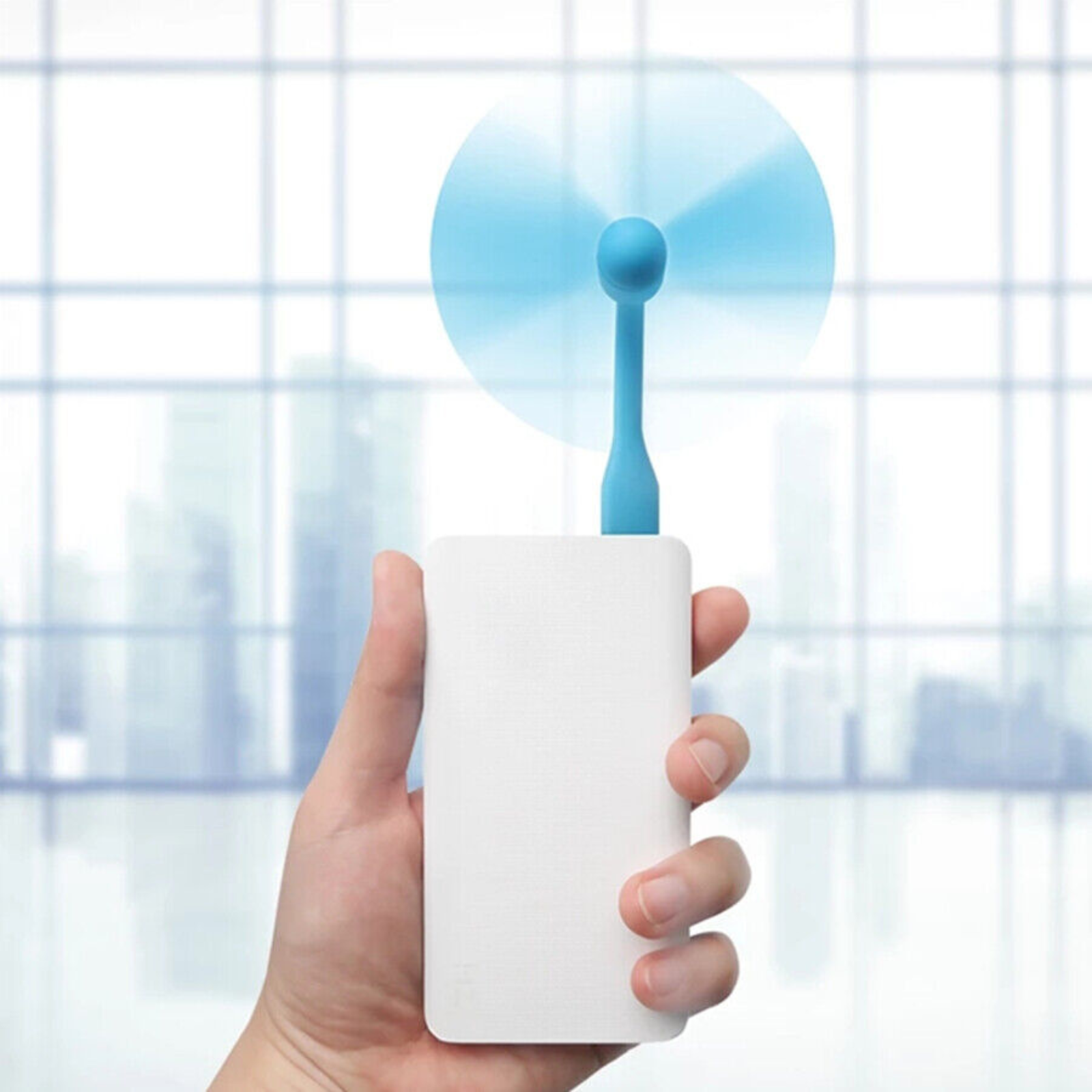 Detachable Mini USB Fan Cooling Cooler Portable for PowerBank/PC/Laptop Blue