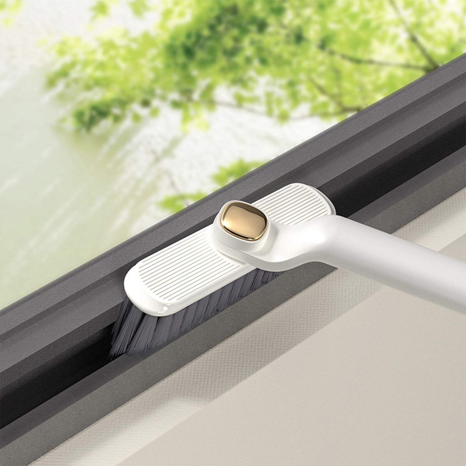 Rotating Crevice Cleaning Brush Multi-Function Shutter Door Window White