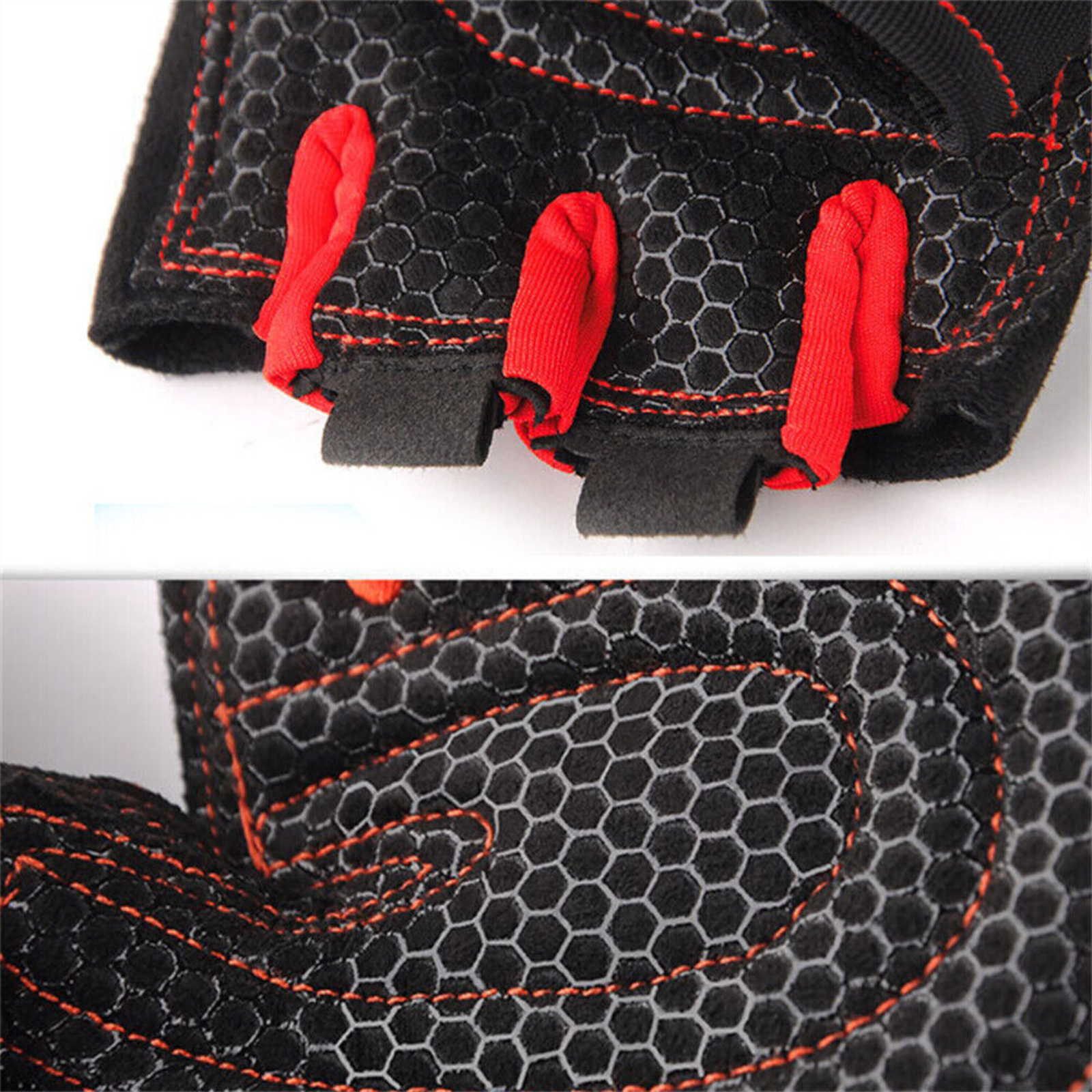 Training Wrist Strap Red Black L Best Weight Lifting Gloves Gym Bodybuilding