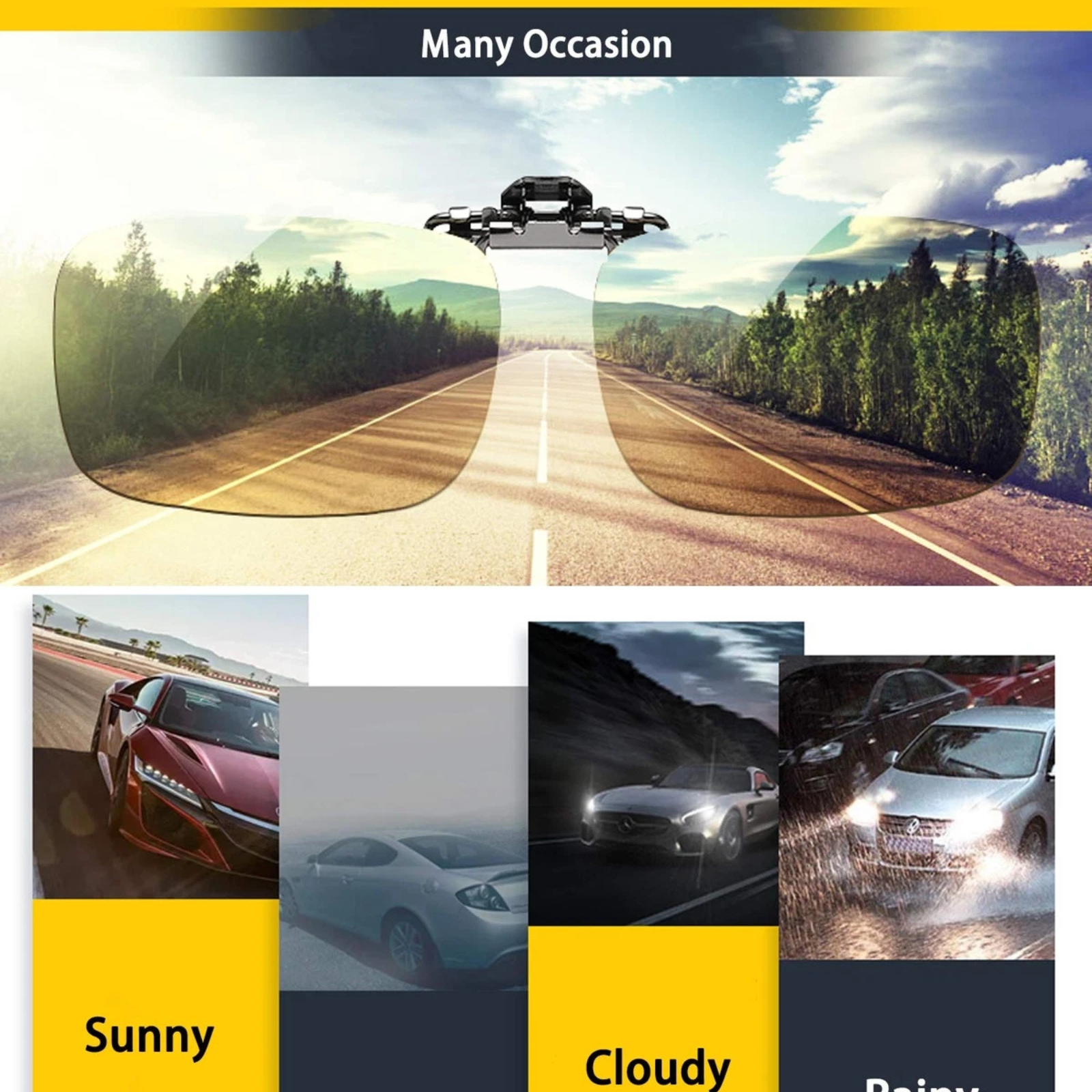 Polarized Fishing Eyewear Photochromic Clip On Flip Sunglasses Pilot