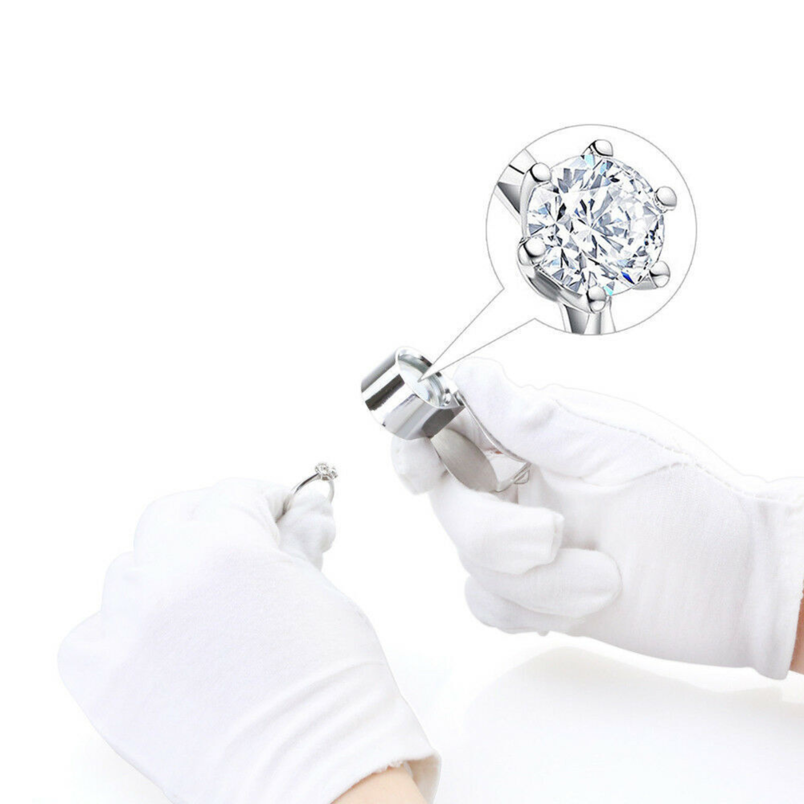 Eye Jewelry Magnifying Glass 30 X 21mm Jewelers Loupe Magnifier Pocket