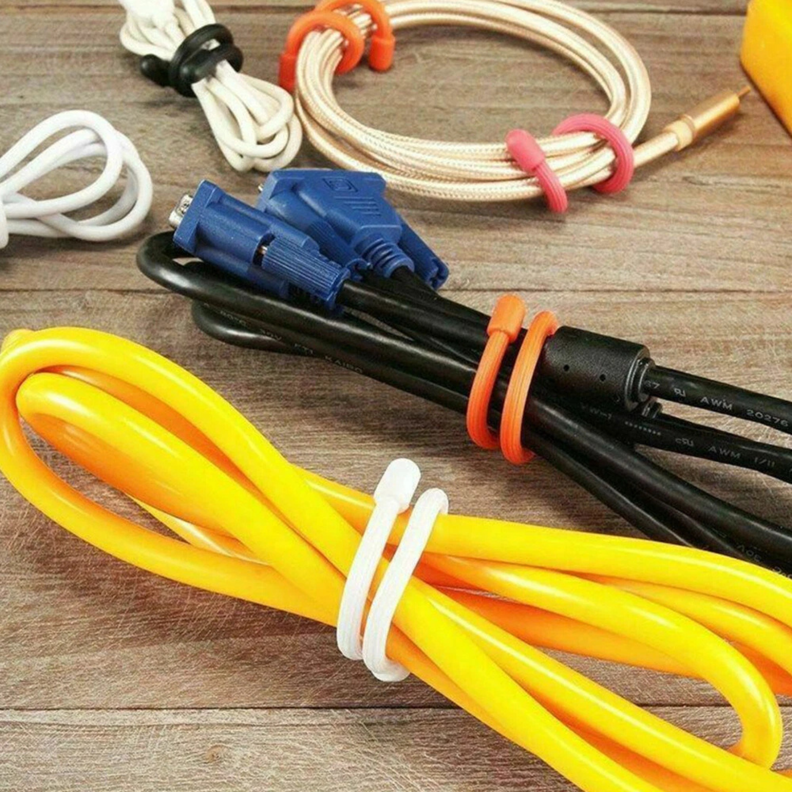 Reusable Twist Ties Cable Rubber Magic 6inch Multipurpose Wire Fasteners 5x