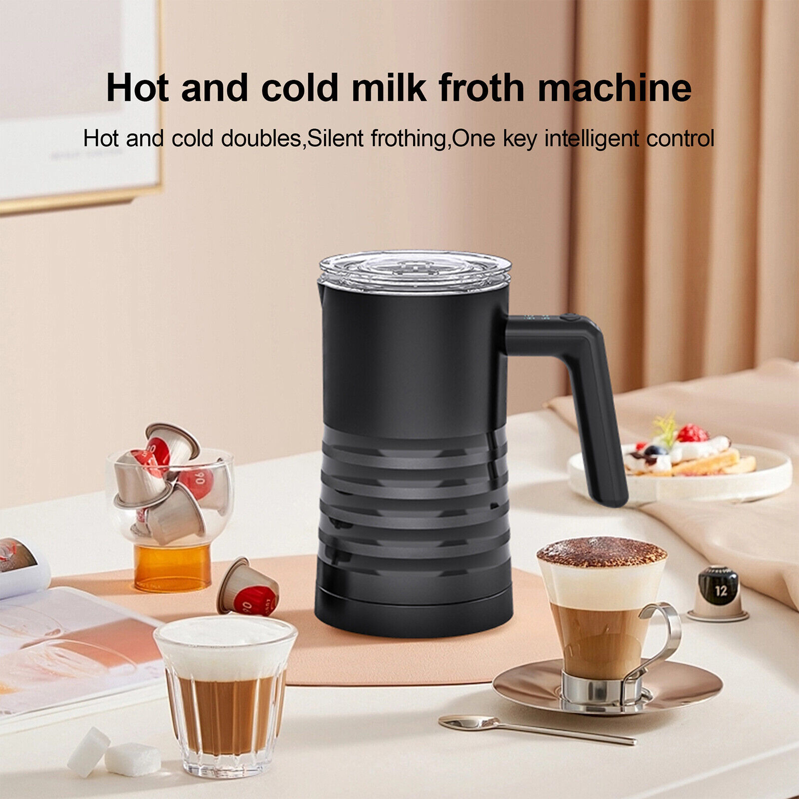 Electric Automatic Espresso Milk Frother Coffee Warmer Frothy Cappuccino Frothy