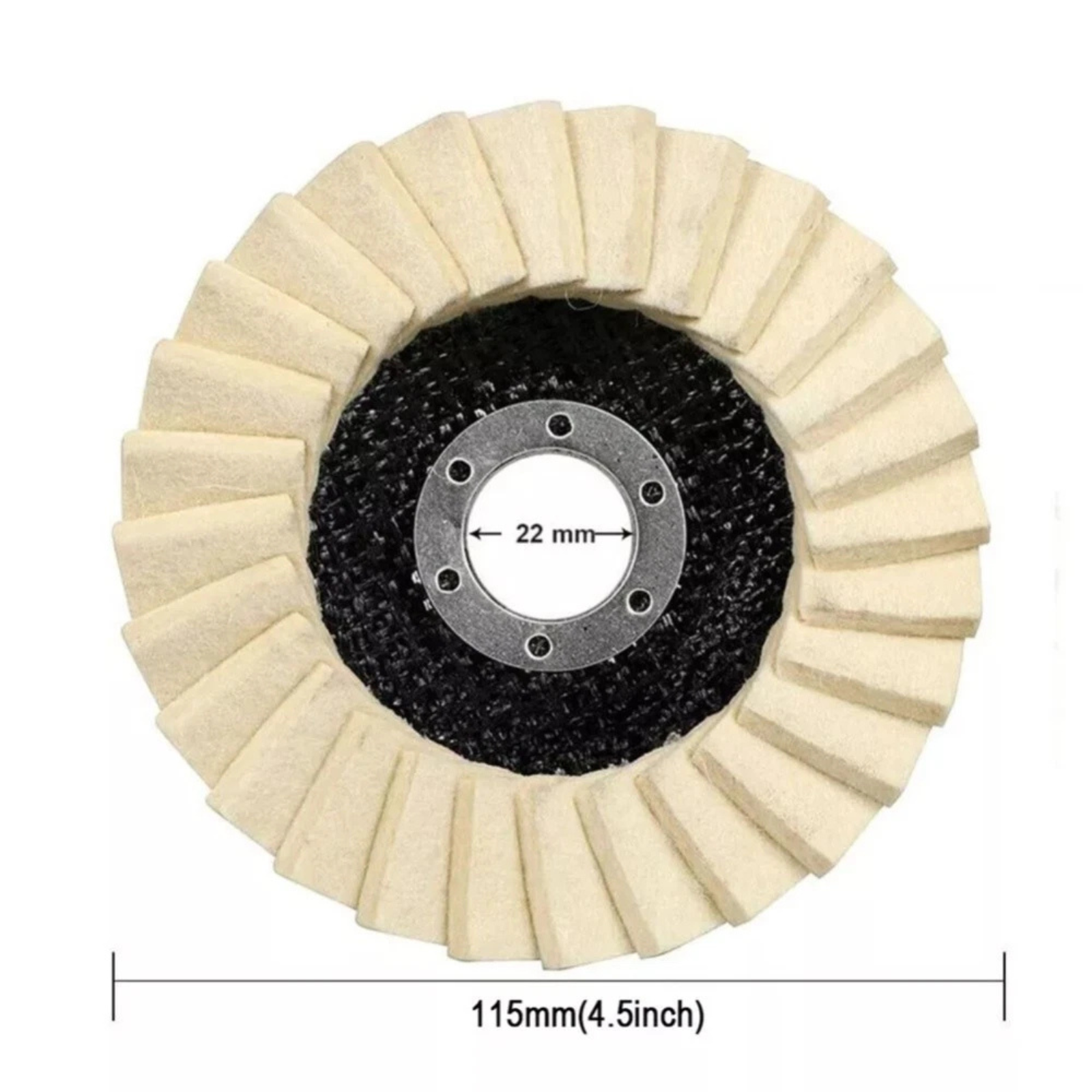 Wool Felt Flap Disc Metal Polishing Working Wheel 10x 115mm