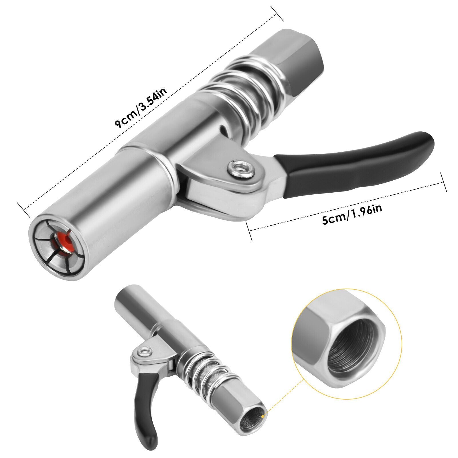 Quick Release Grease Gun Coupler NPTI/8 Heavy Duty Grease Coupler 10000psi