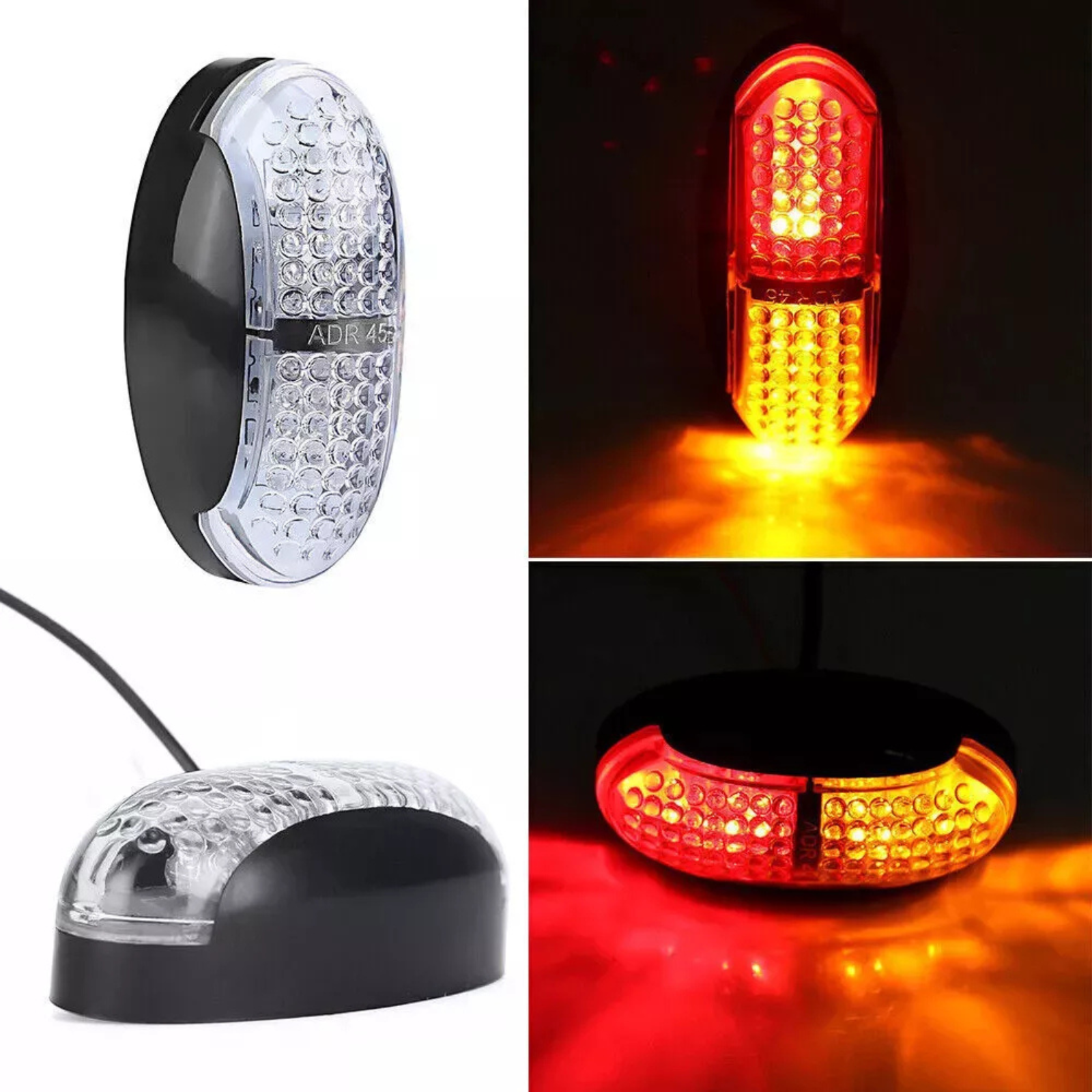 10x Clearance Lights Side Trailer Truck Caravan LED Marker Lamp Multi Volt