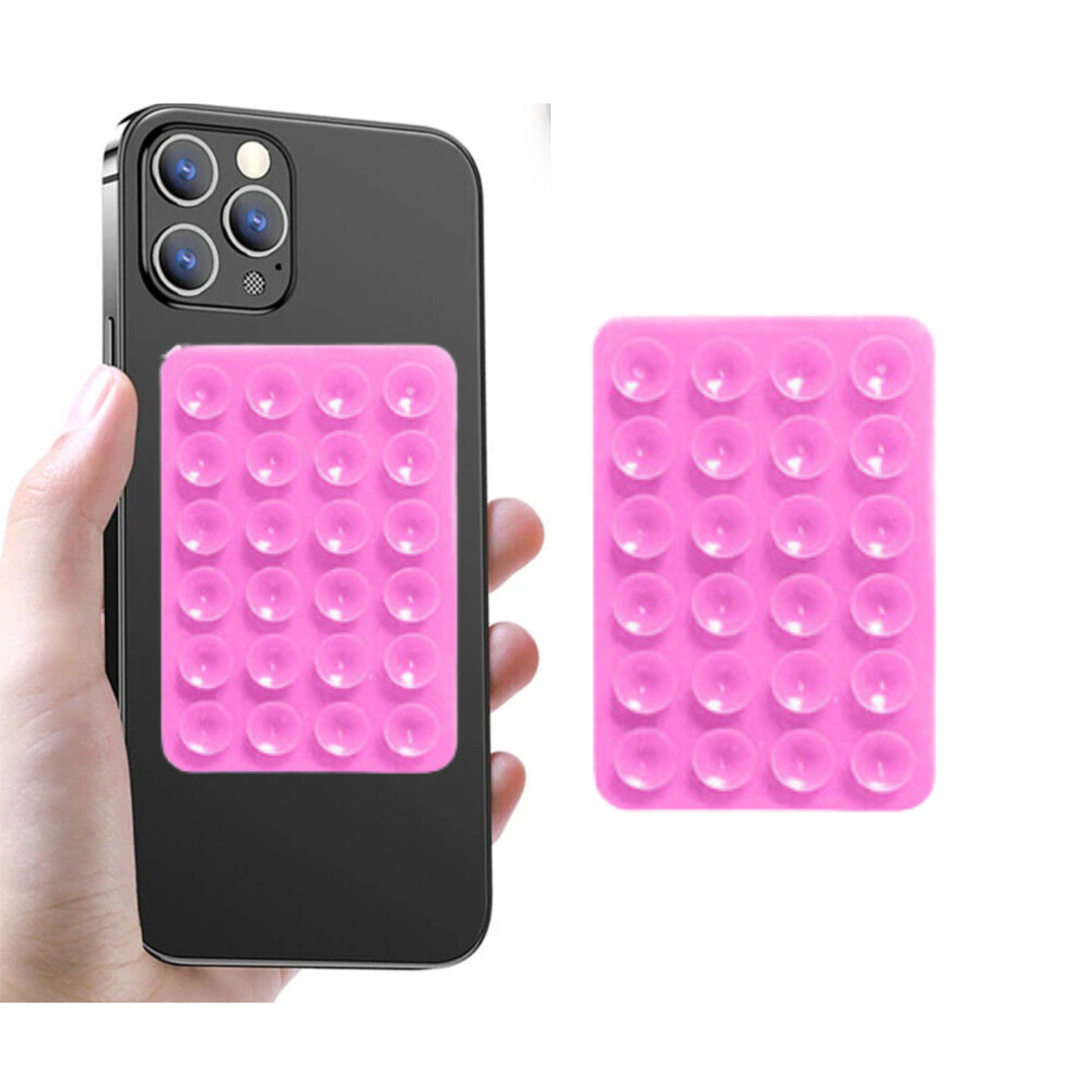 Mobile Phone Fixture Silicone Suction Cup Phone Holder Pink