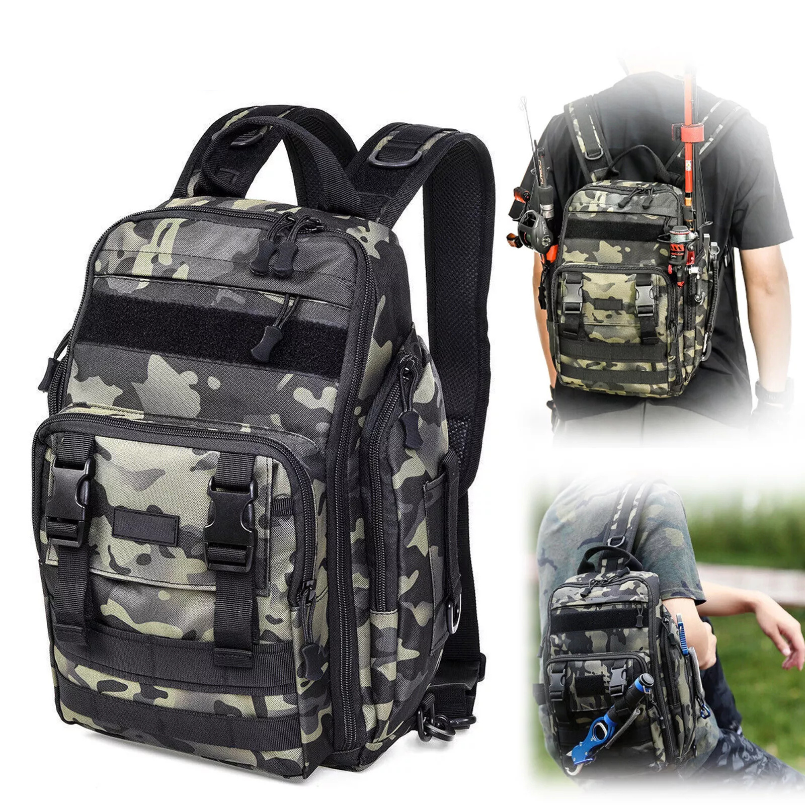 Outdoor Backpack Fishing Gear Bags Fishing Tackle Storage Bag Shoulder