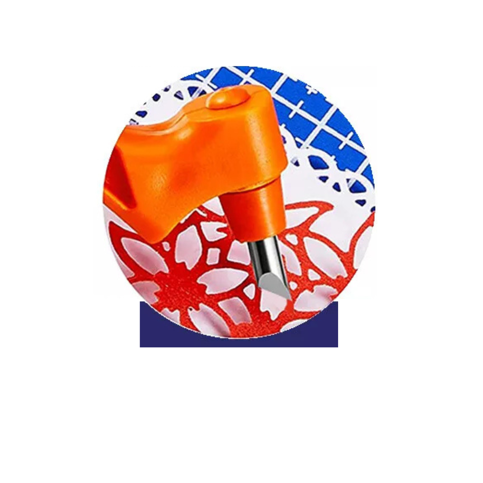 Orange Art Knife Cutter Gyro-Cut Craft Cutting Tool 360 Rotating Cutting Blade