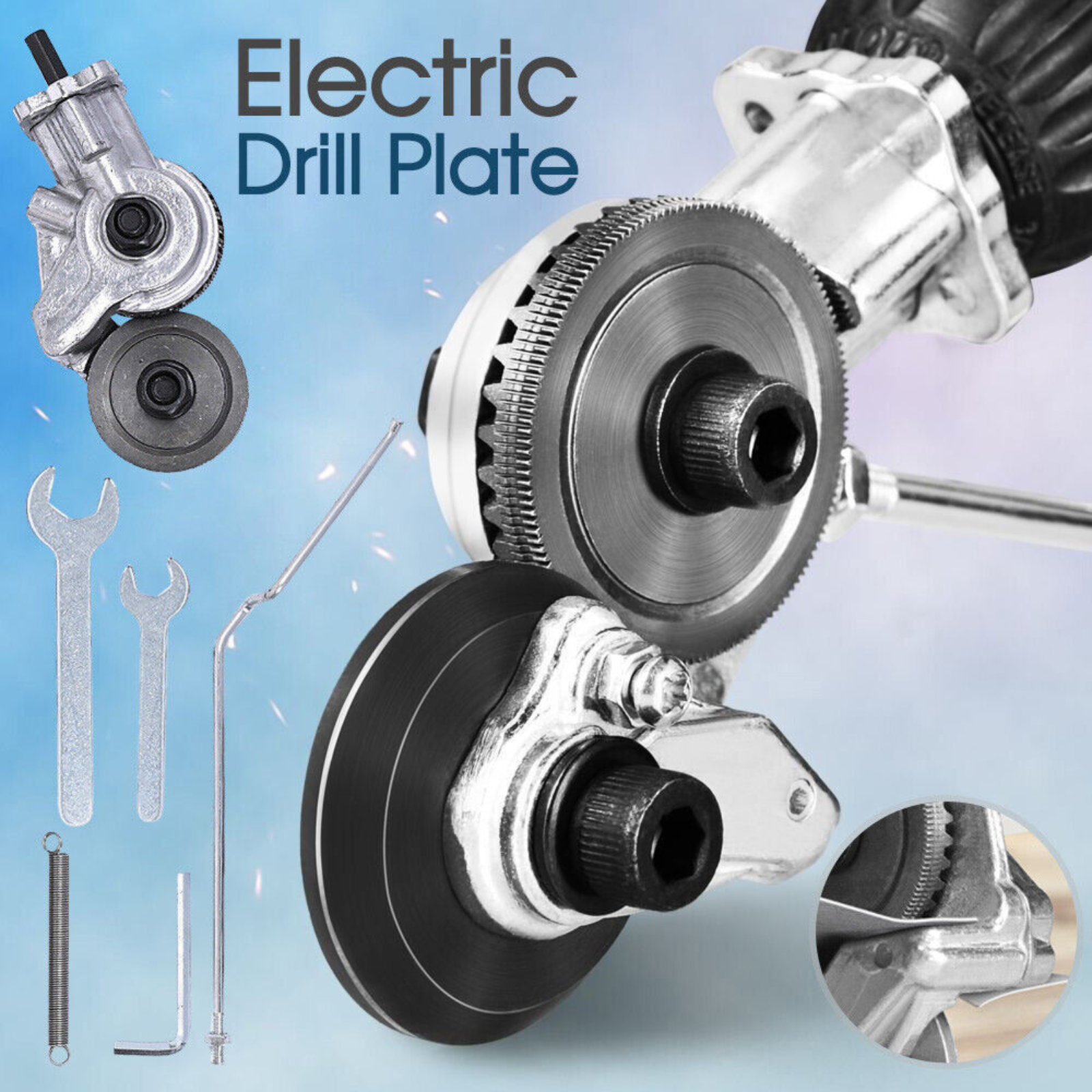 Electric Drill Shears Safe and Durable Electric Drill Plate Cutter Attachment