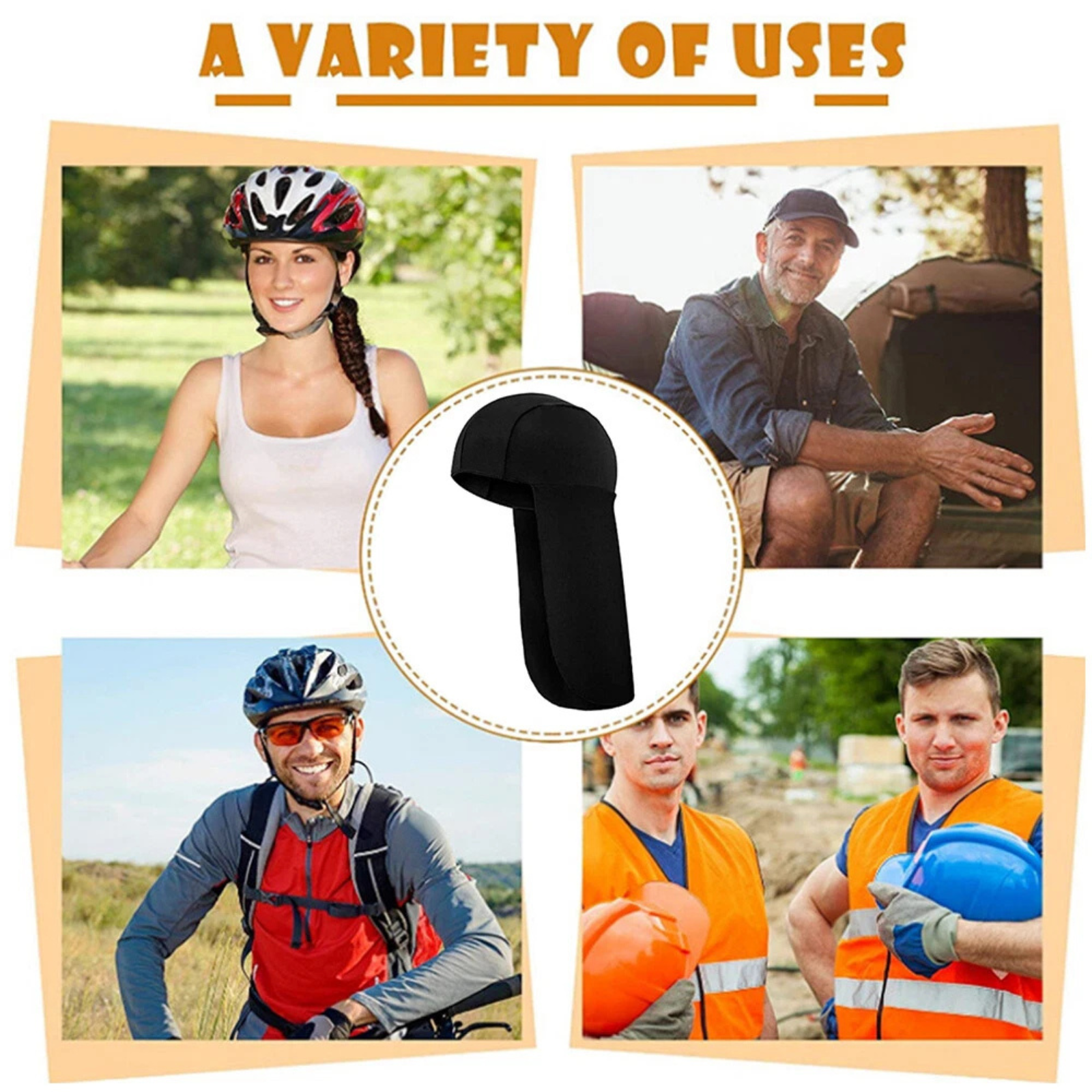 Cycling Neck Protector Windproof Thermal Face Cover in Black