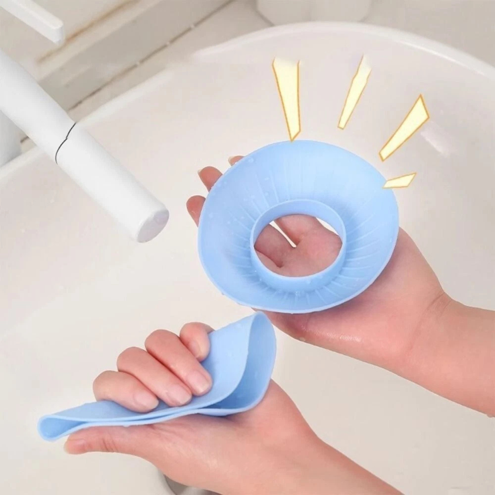 Blue Anti Splash Wrist Guard Prevent Wetness Protective Band Pair