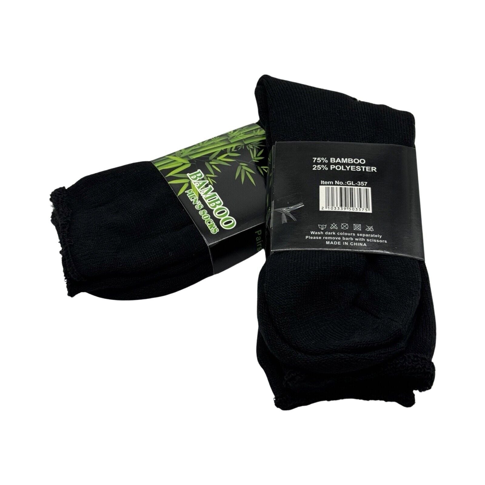 Breathable Heavy Duty Work Black Winter Socks 6 Pairs Bamboo Socks