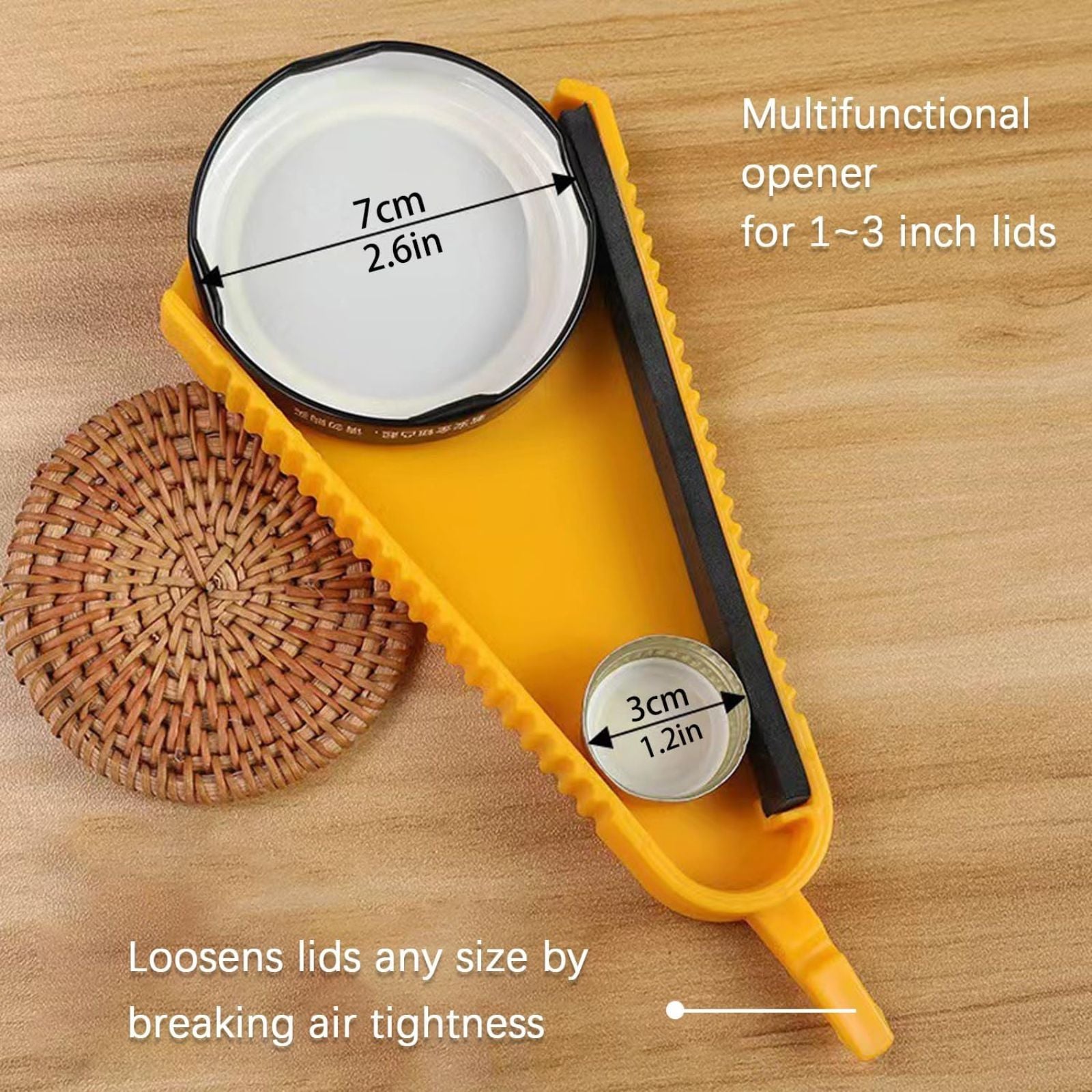 Bottle Lid Gripper Kitchen Seniors Tool Adjustable Jar Can Beer Opener