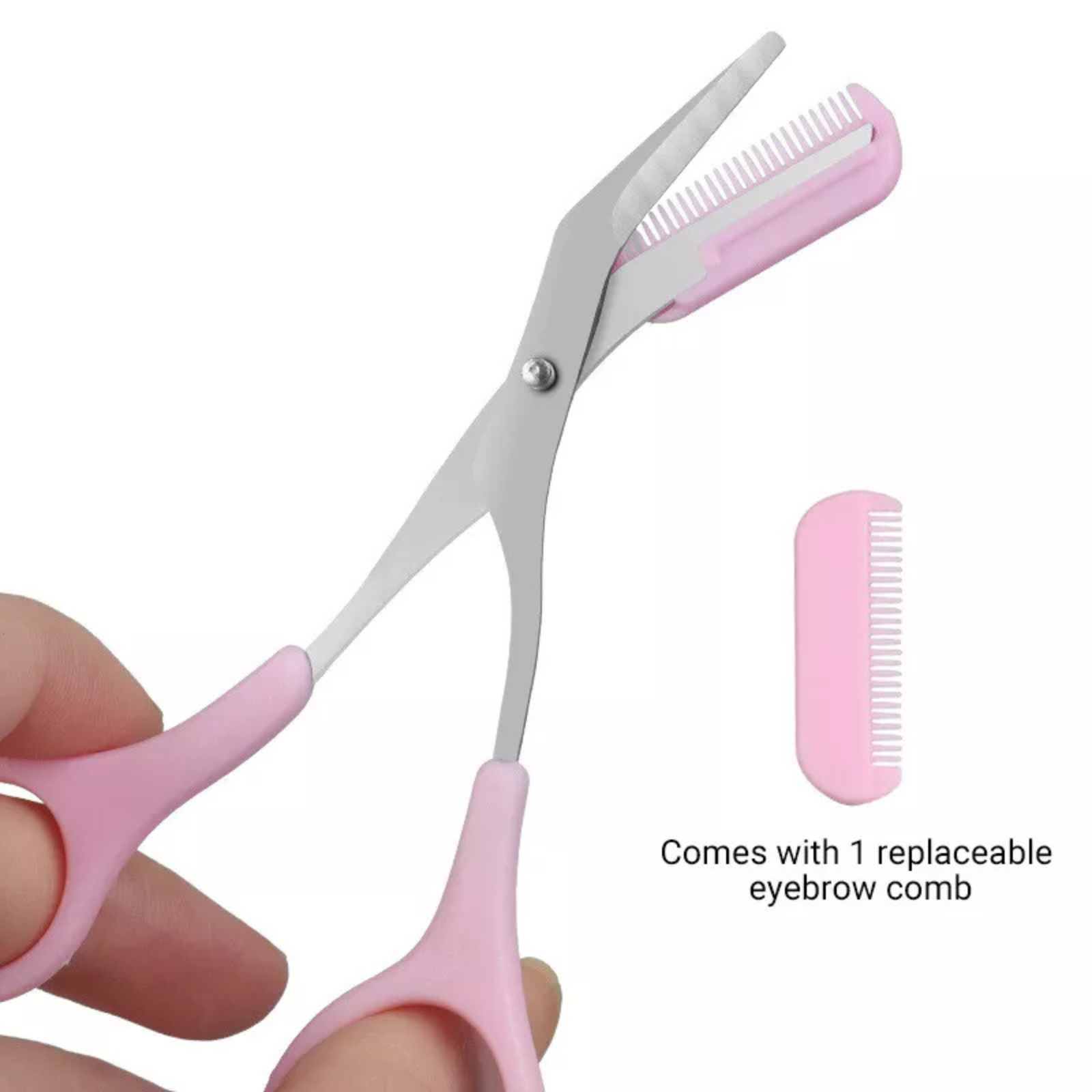 Shears Brow Shaping Grooming Scissors Eyelash Thinning Eyebrow Trimmer Pink