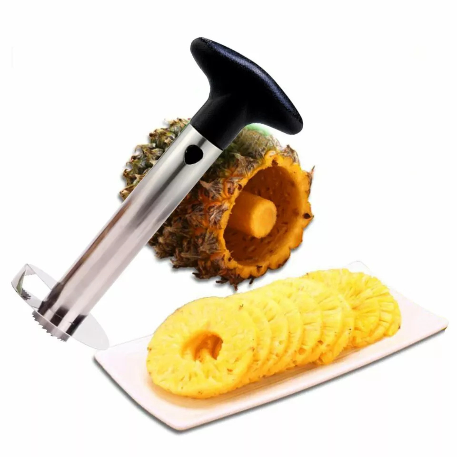 Pineapple Corer Slicer Cutter Peeler Stainless Steel Easy Kitchen Tool Fruit