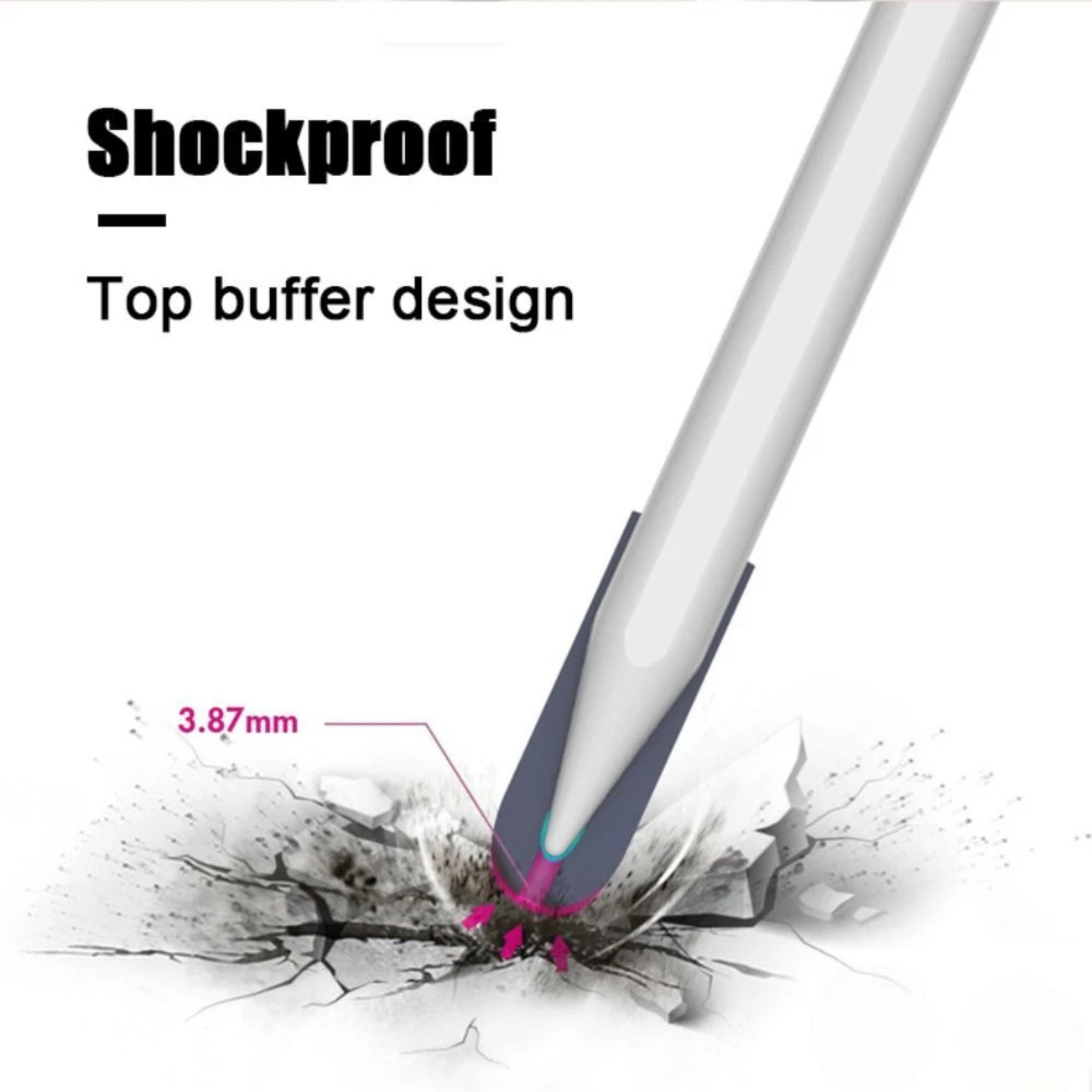 Apple Pencil Universal Shockproof Nib Cover Silicone Touch Pen Case Black