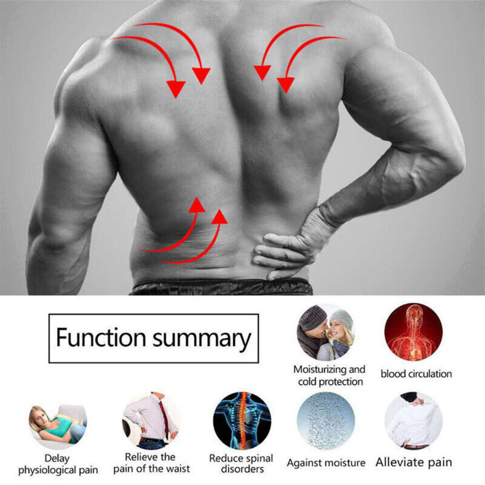 Unisex Black Body Warmer Heat Pad Winter Electric Vest Heated Jacket Medium