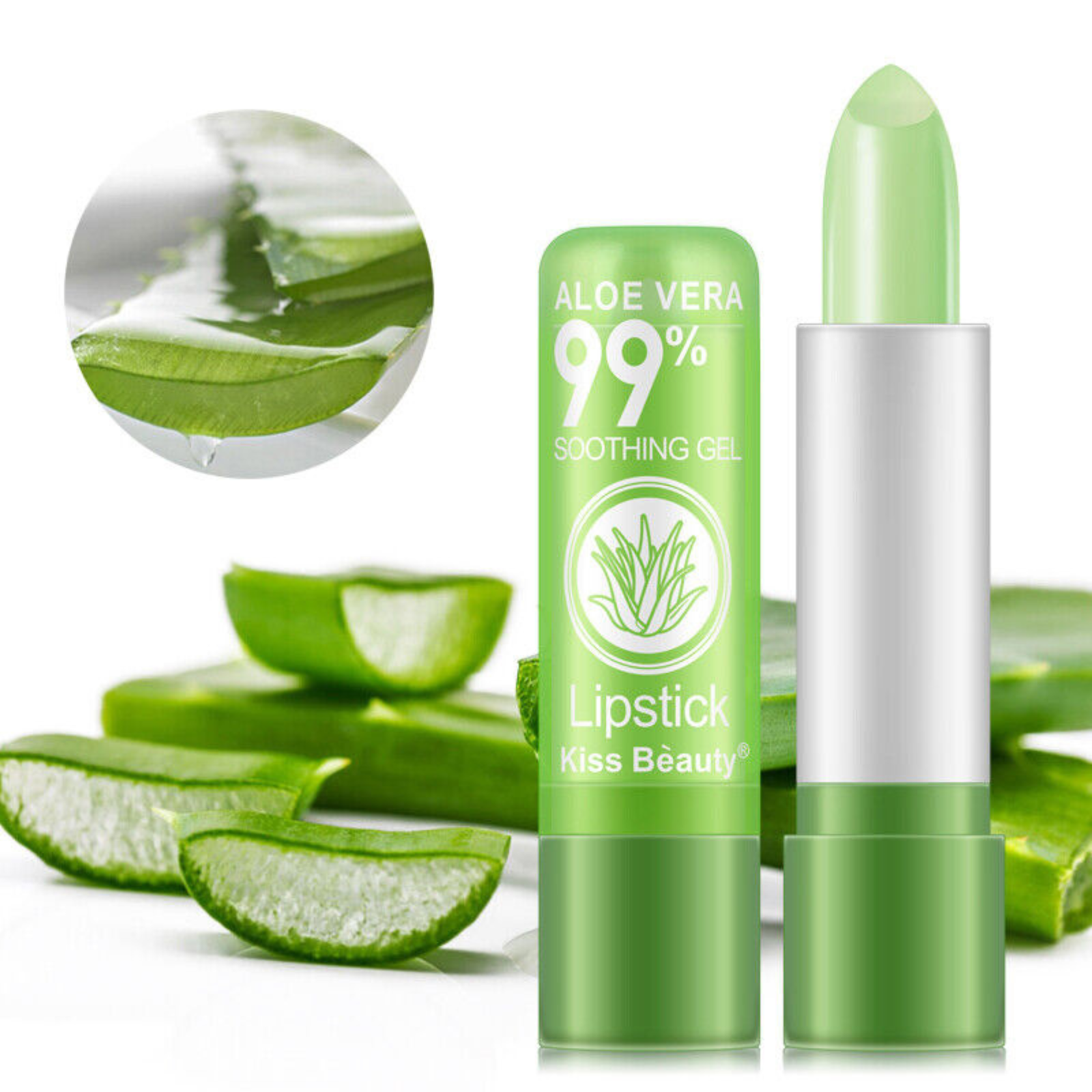 Natural Balm Moisturizing Long Lasting Lipstick Aloe Vera Lip Colour Changing