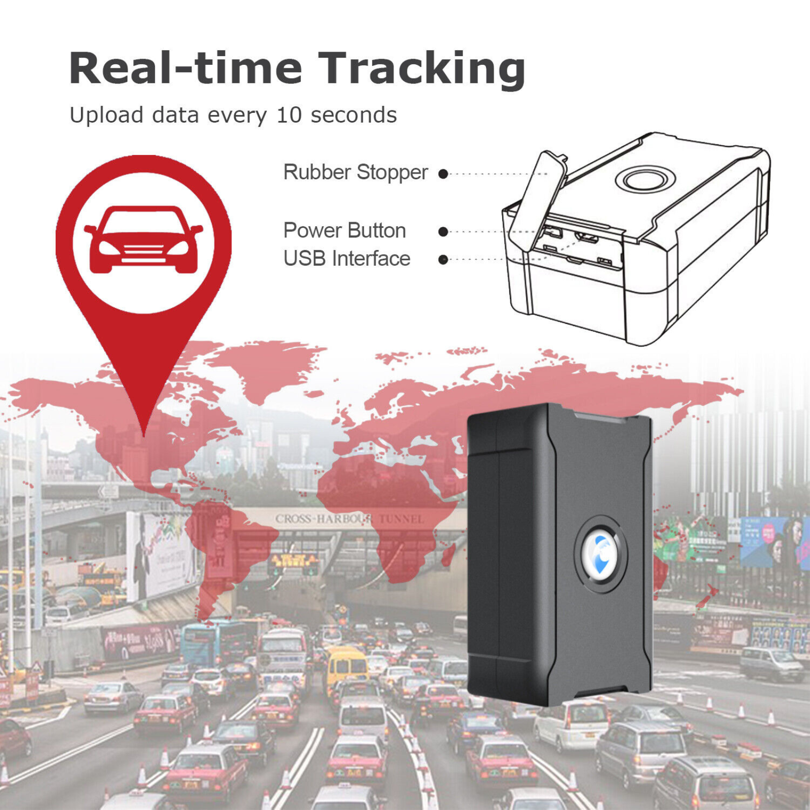 Magnetic Alarms 4G Real Time GPS Tracker Live Tracking Vehicle Car Mini Tracker