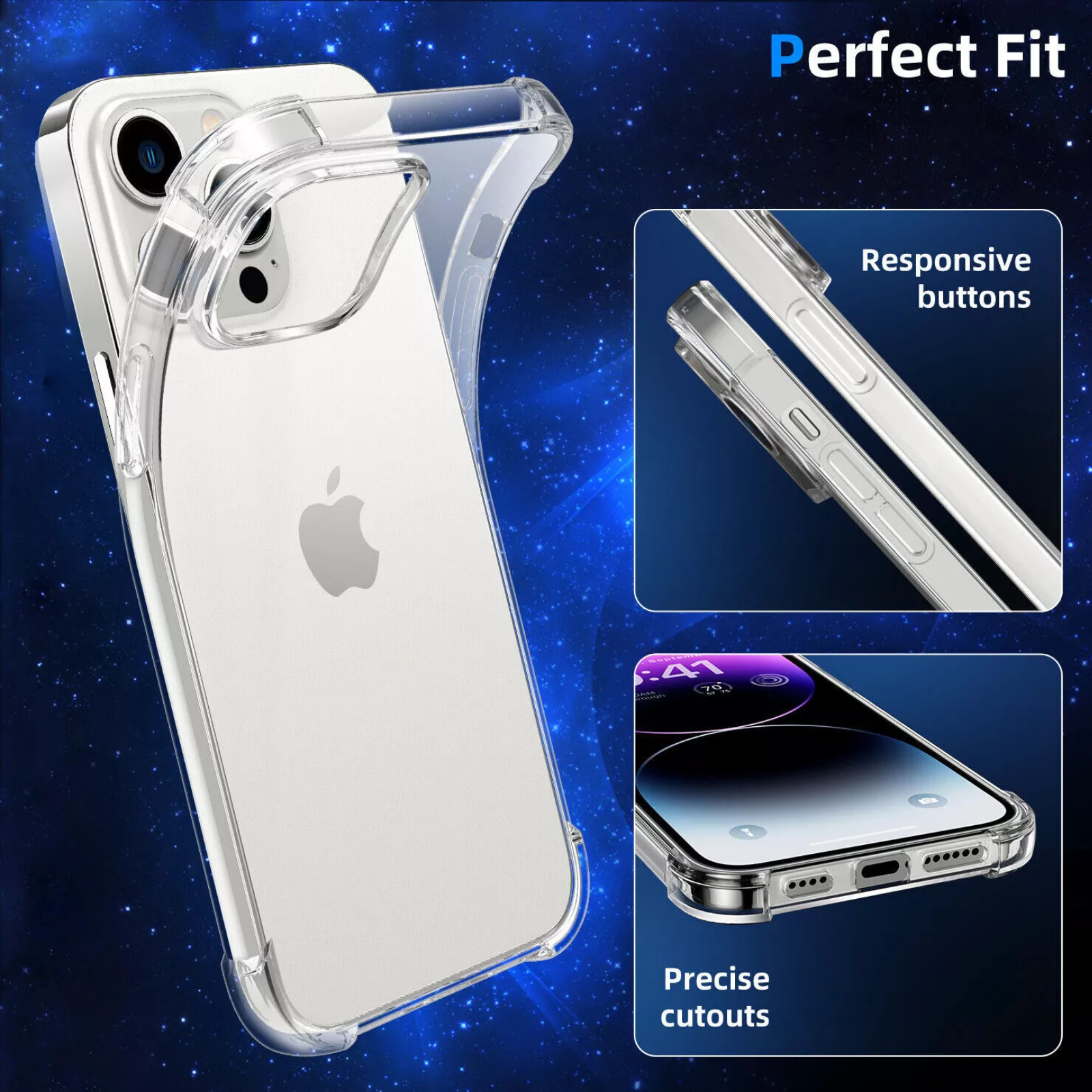 iPhone Clear Heavy Duty Shockproof Bumper Case Cover iPhone 14