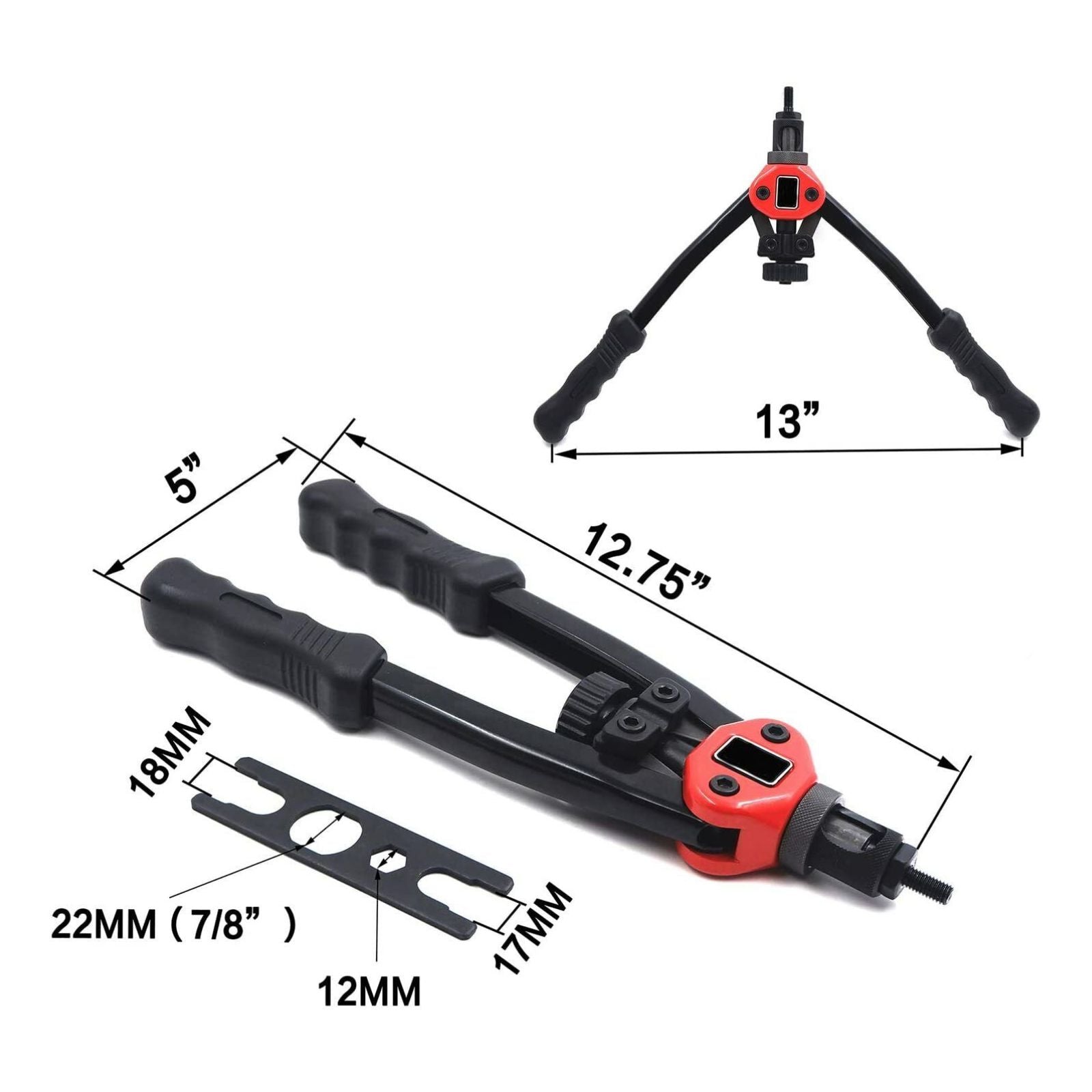 1460pcs Nutsert Tool Kit M3-12 Mandrels Rivet Nut Gun Heavy Duty Rivnut Riveter
