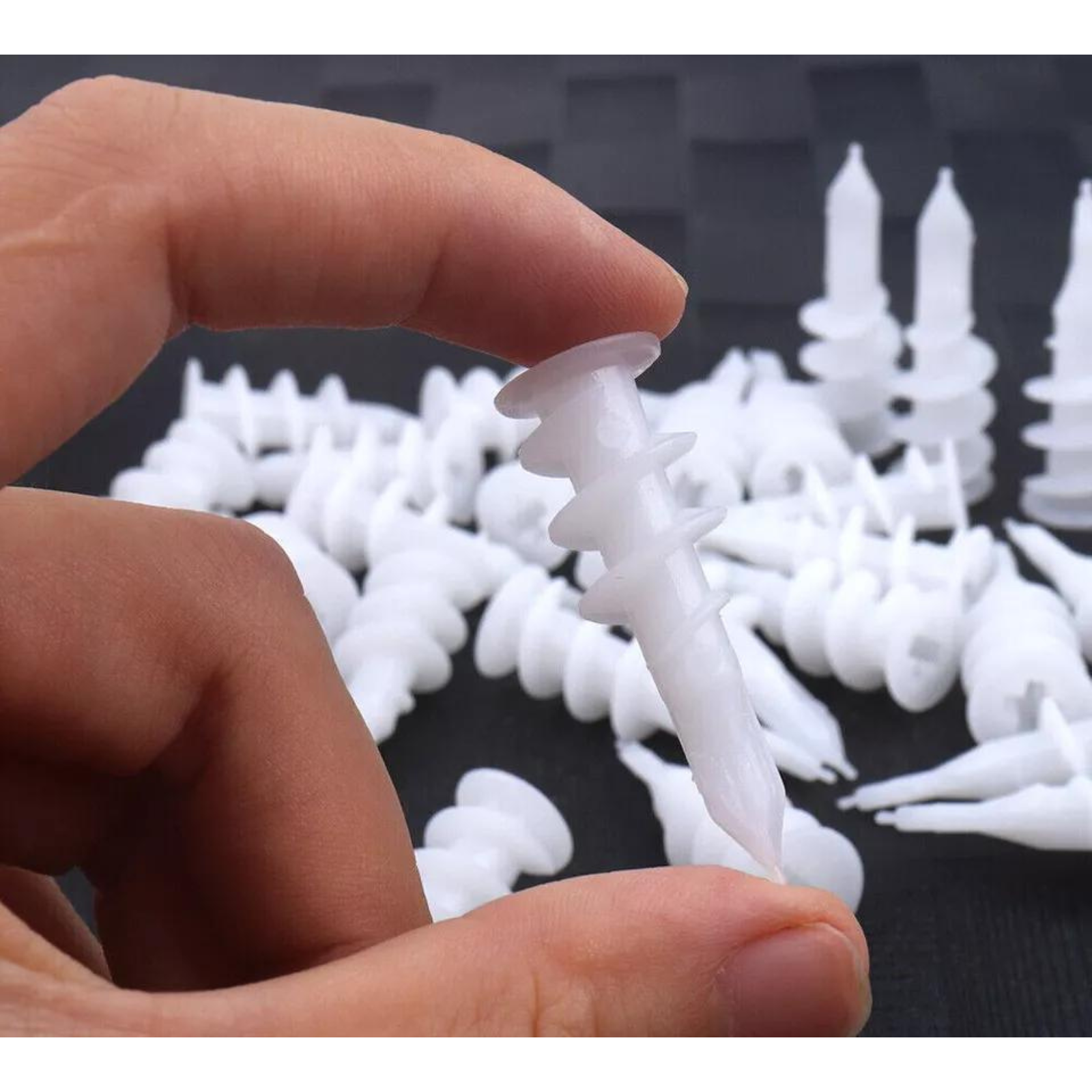 500 PCS Plaster Board ND-0903 Nylon Anchors Screws 13mm x 42mm Wall Mates