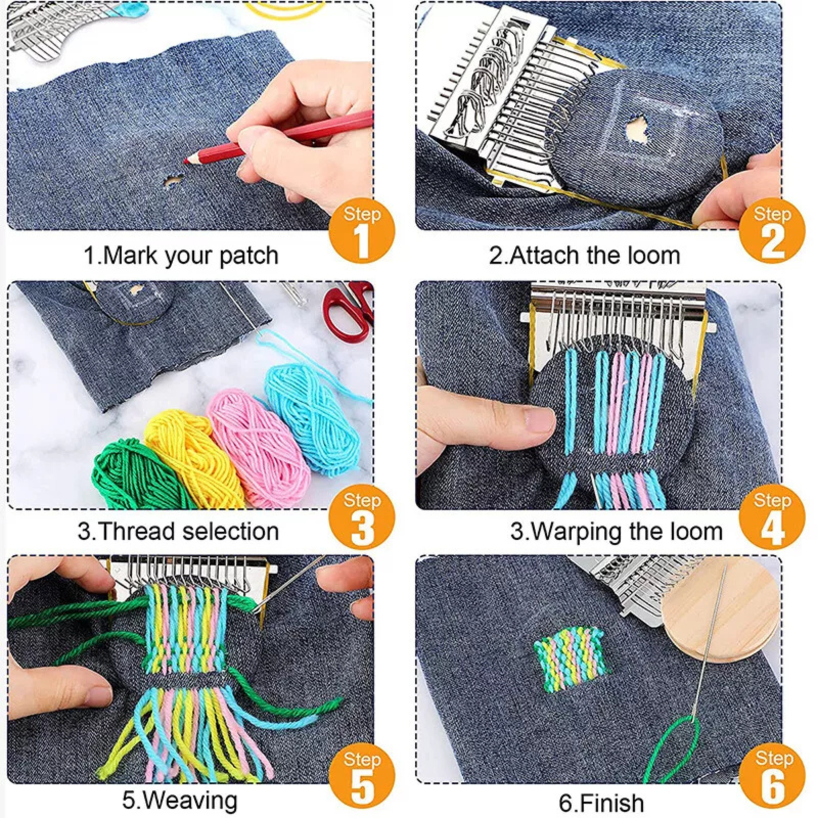 Mini Loom Speedweve Style Darning Tool for Fast Hand Weaving Repairs