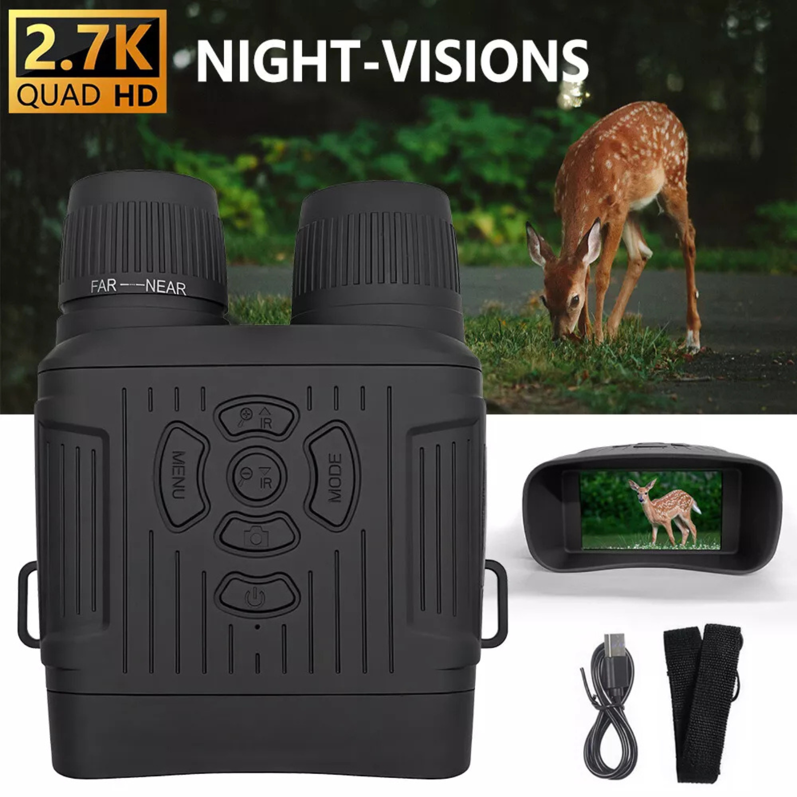Hunting Video Recording 1080P Binoculars Digital Infrared Night Vision Goggles